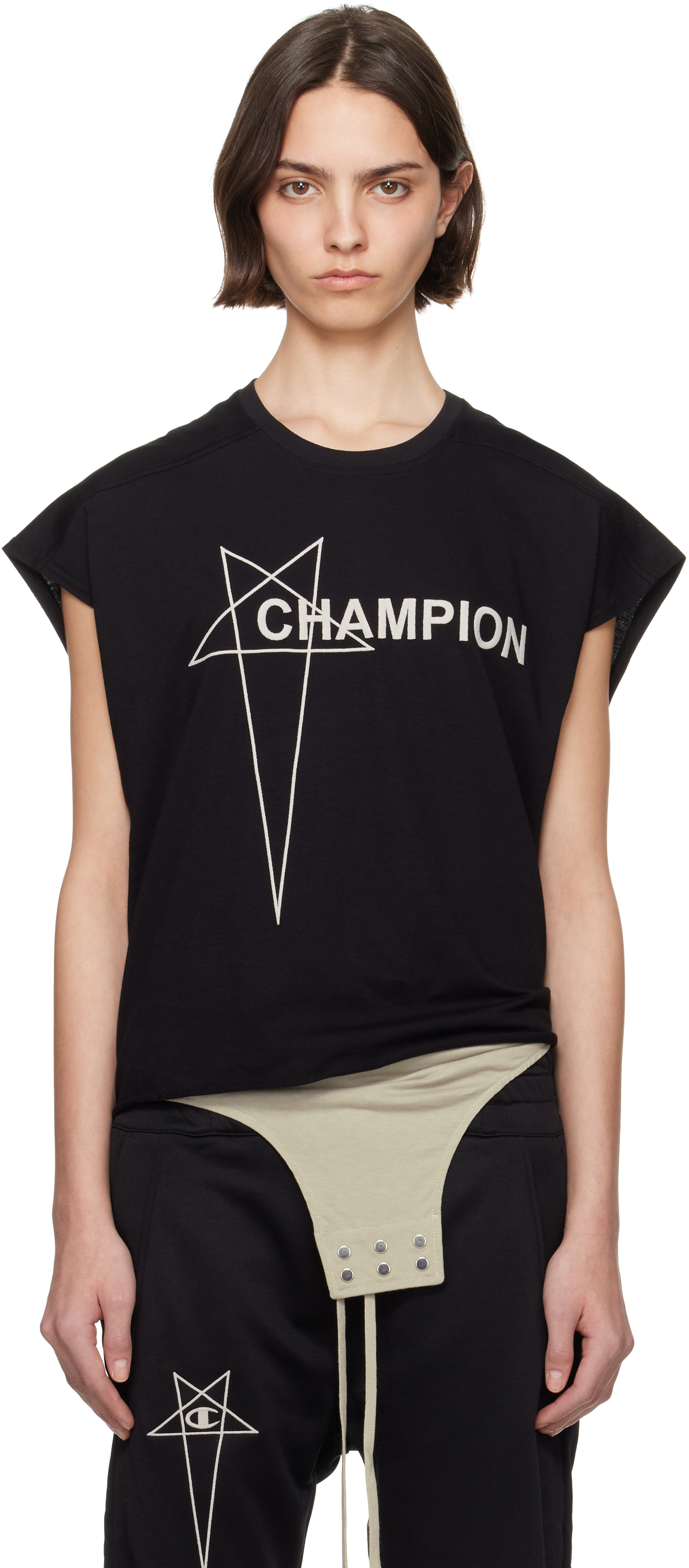 Black Champion Edition Micro Tatlin Tank Top