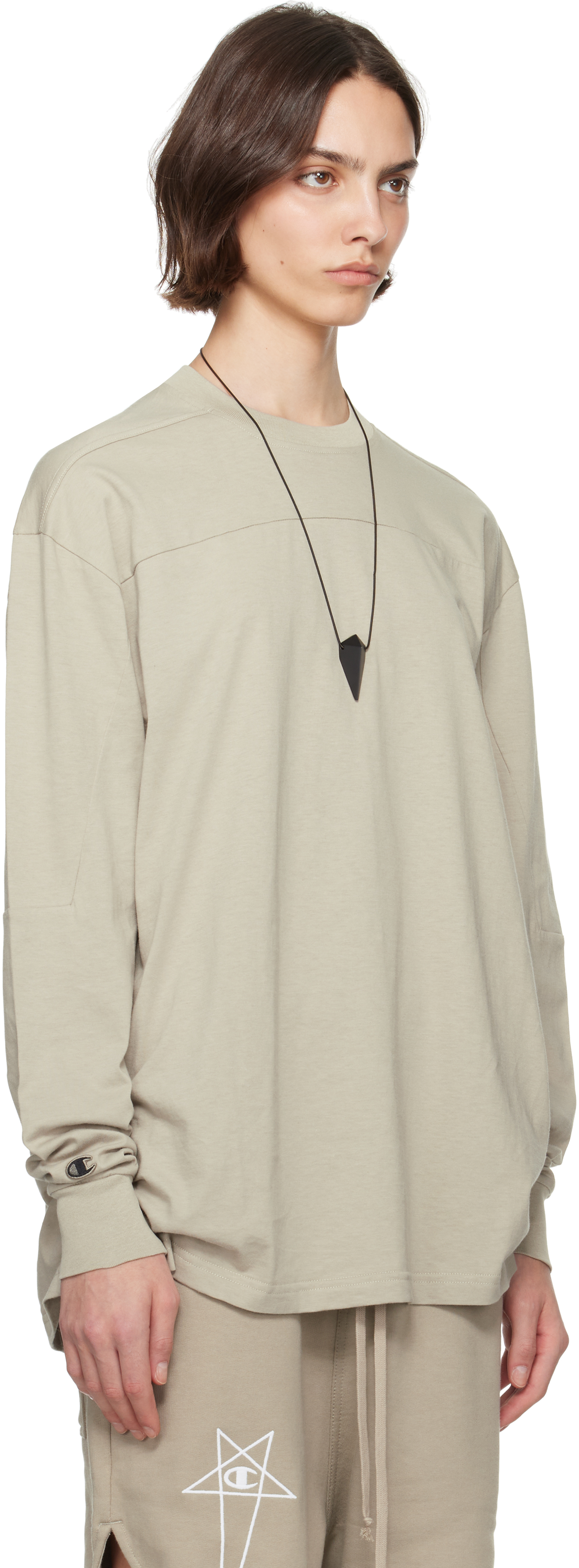 Rick Owens Off-white Champion Edition Girdered T-shirt