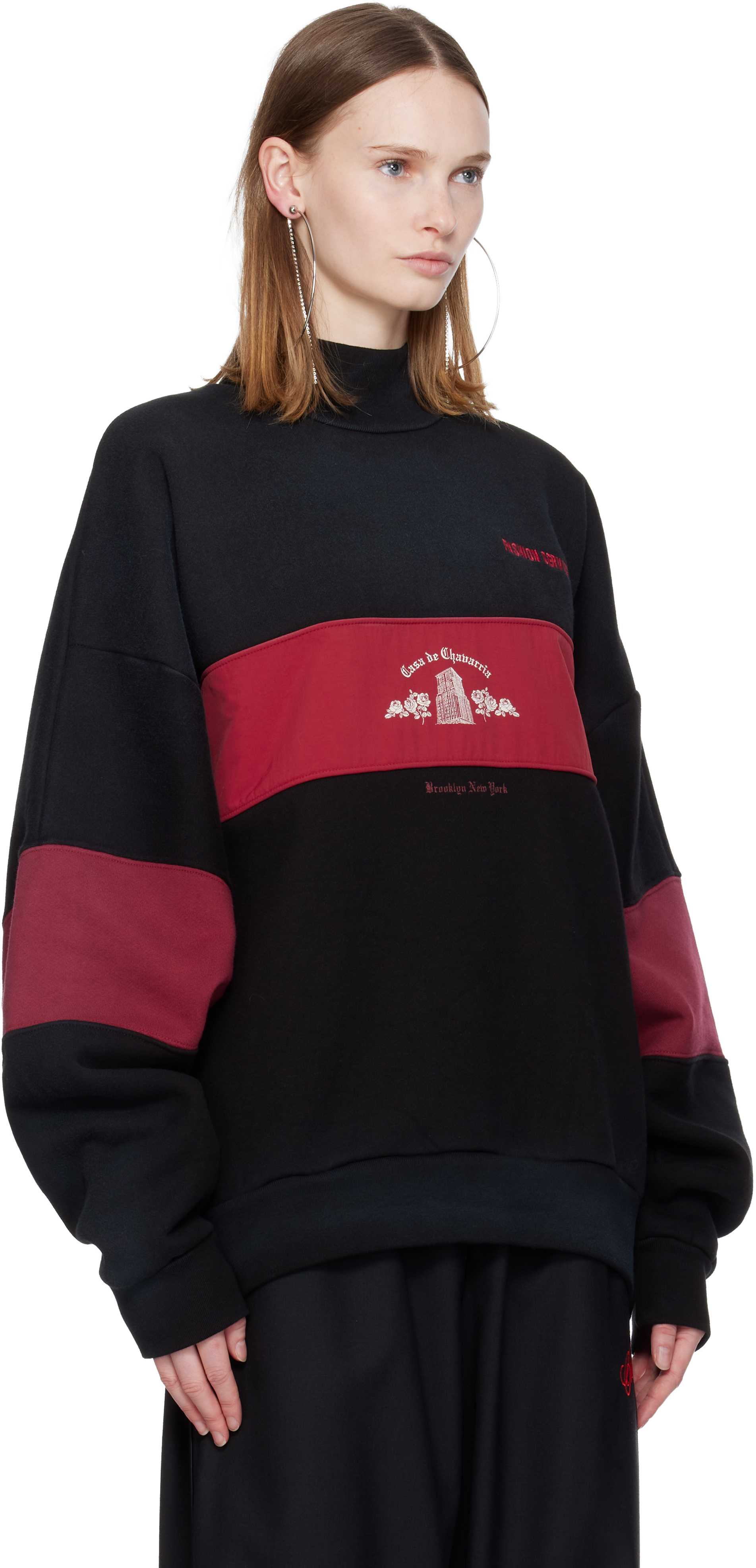 Willy Chavarria Black 'casa De Chavarria' Sweatshirt In Blue