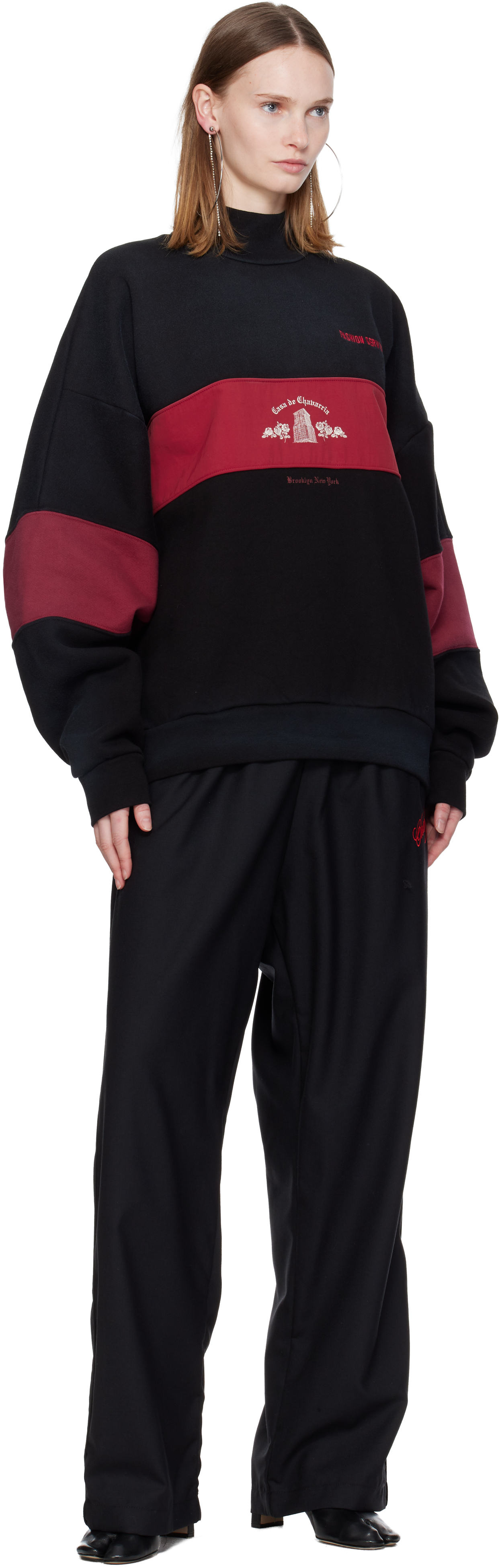 Willy Chavarria Black 'casa De Chavarria' Sweatshirt In Blue