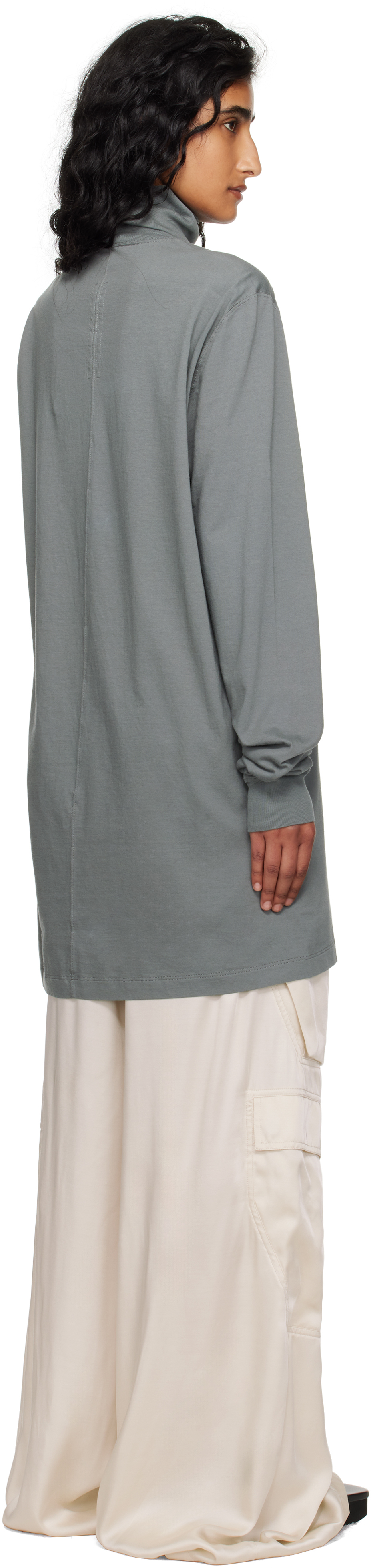 Rick Owens Gray Concordians Surf Turtleneck In Gray