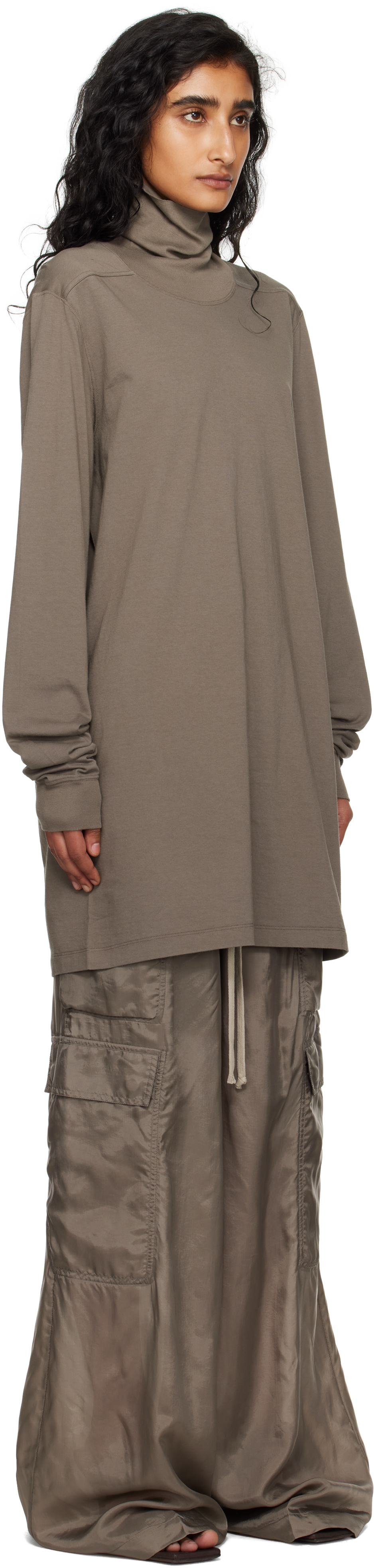 Rick Owens Gray Concordians Surf Turtleneck In Green