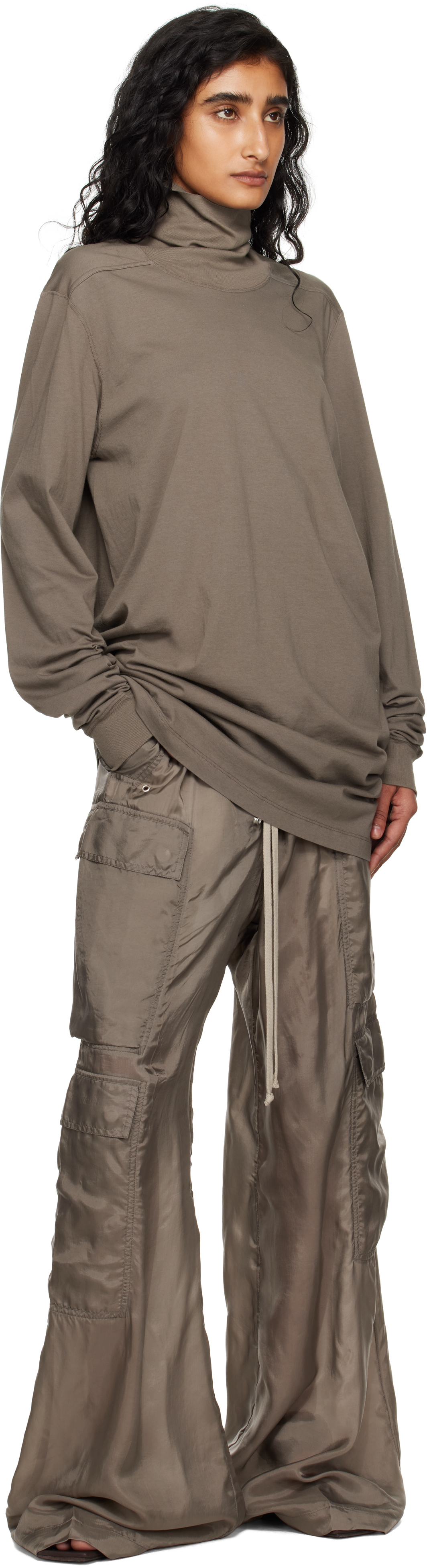 Rick Owens Gray Concordians Surf Turtleneck In Green