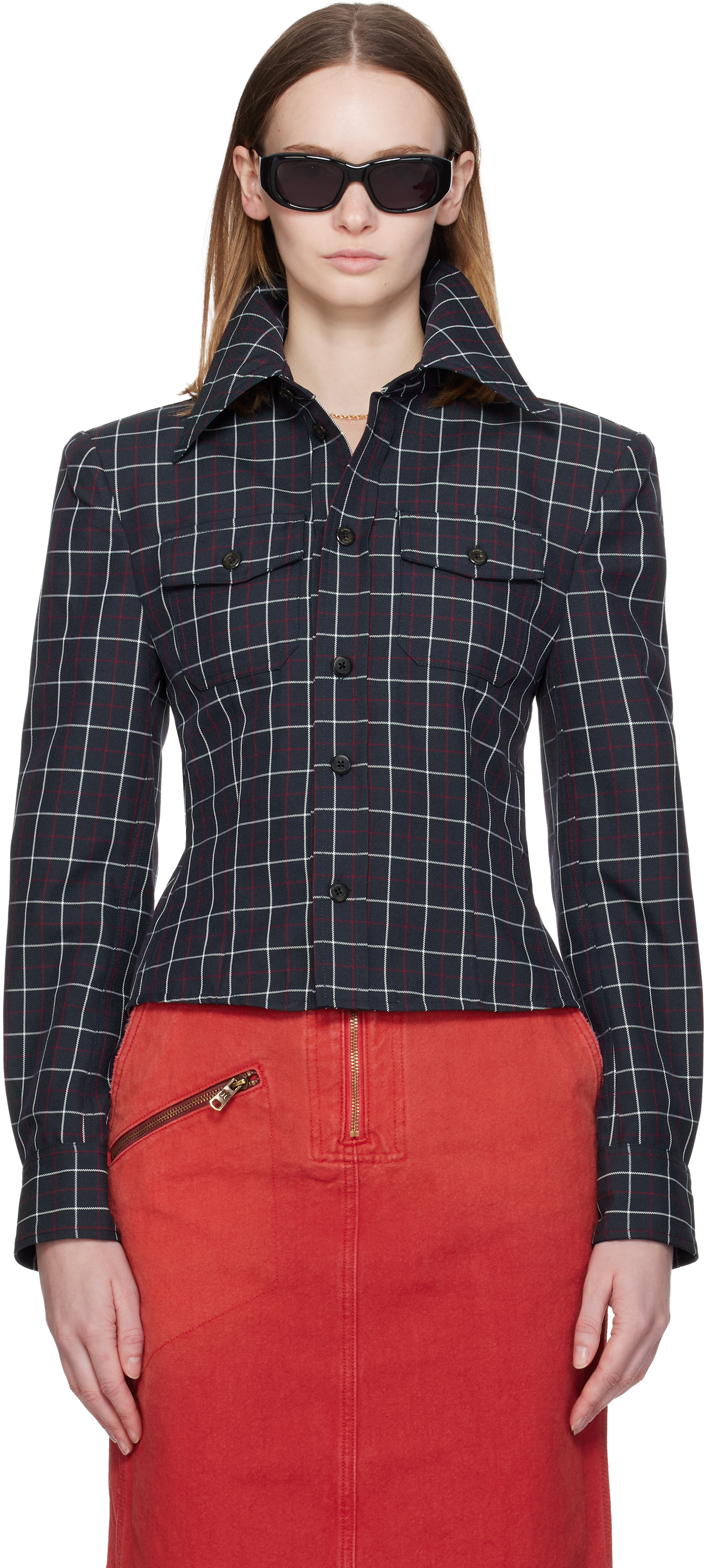 Willy Chavarria Navy Chavella L/s Shirt In Blue