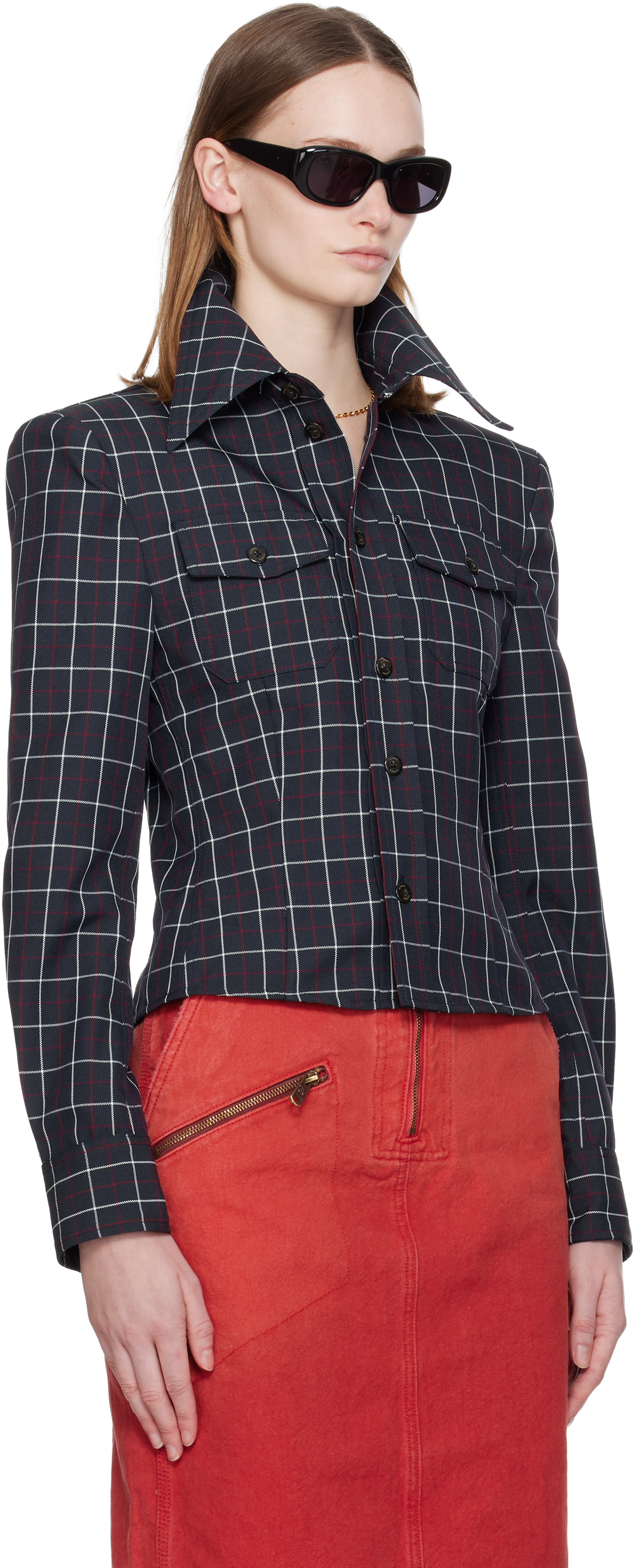 Willy Chavarria Navy Chavella L/s Shirt In Blue