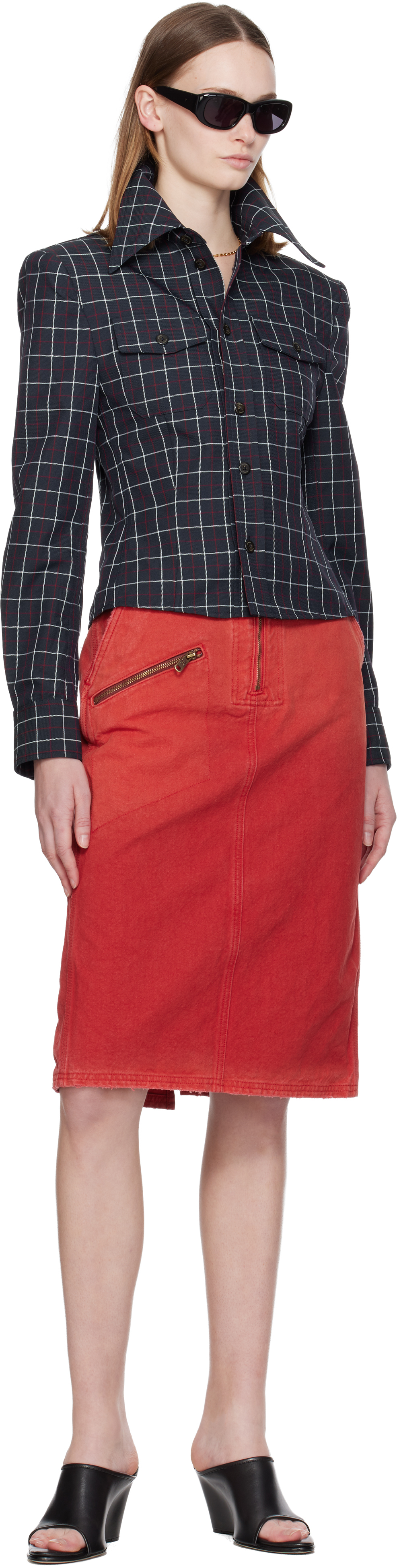 Willy Chavarria Navy Chavella L/s Shirt In Blue