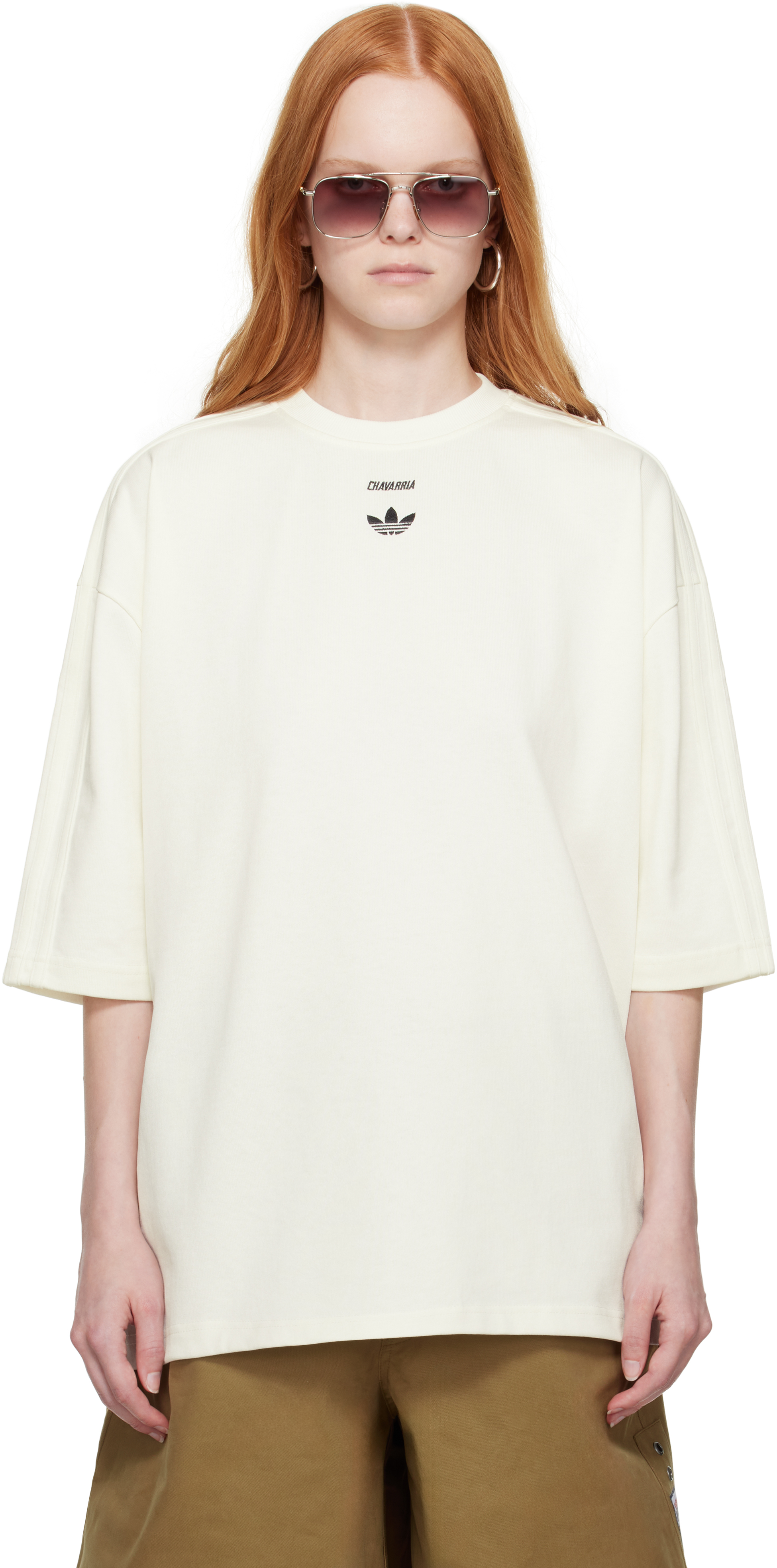 WILLY CHAVARRIA: オフホワイト adidas Originalsエディション 半袖T