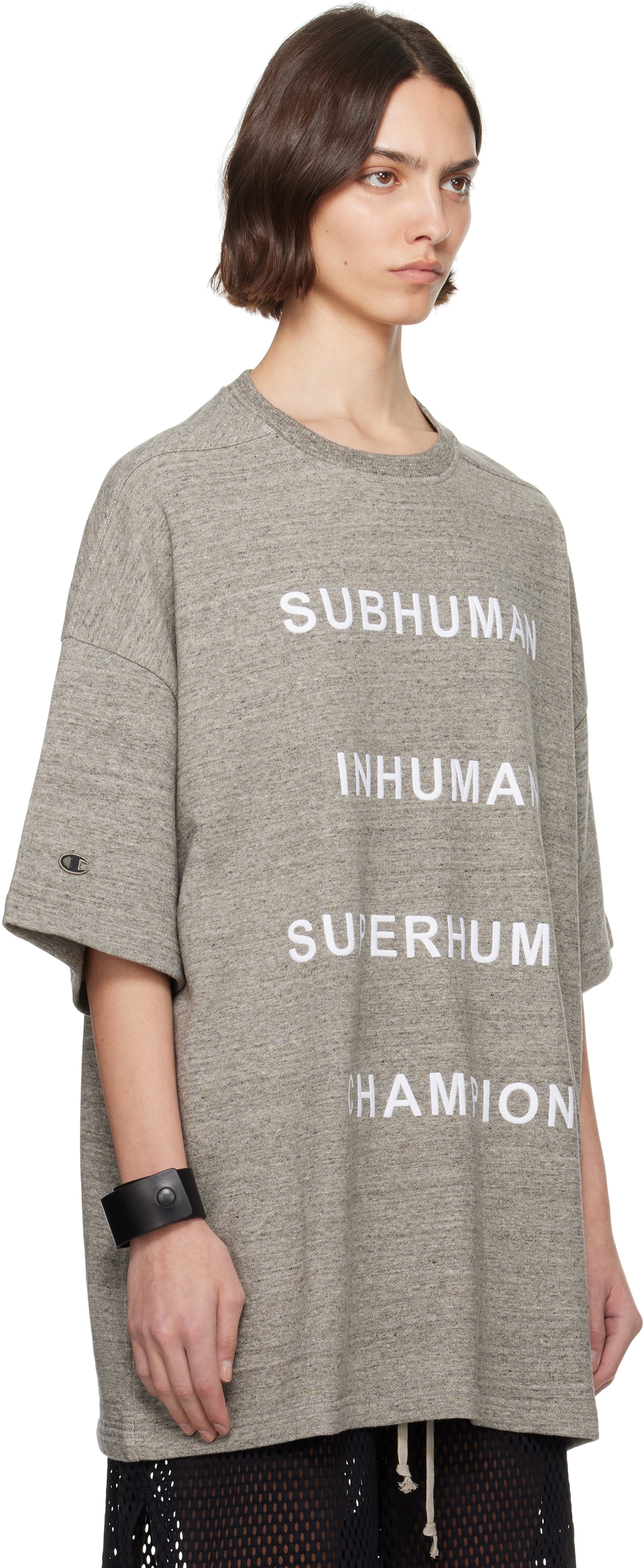 Rick Owens Gray Champion Edition Tommy T-shirt