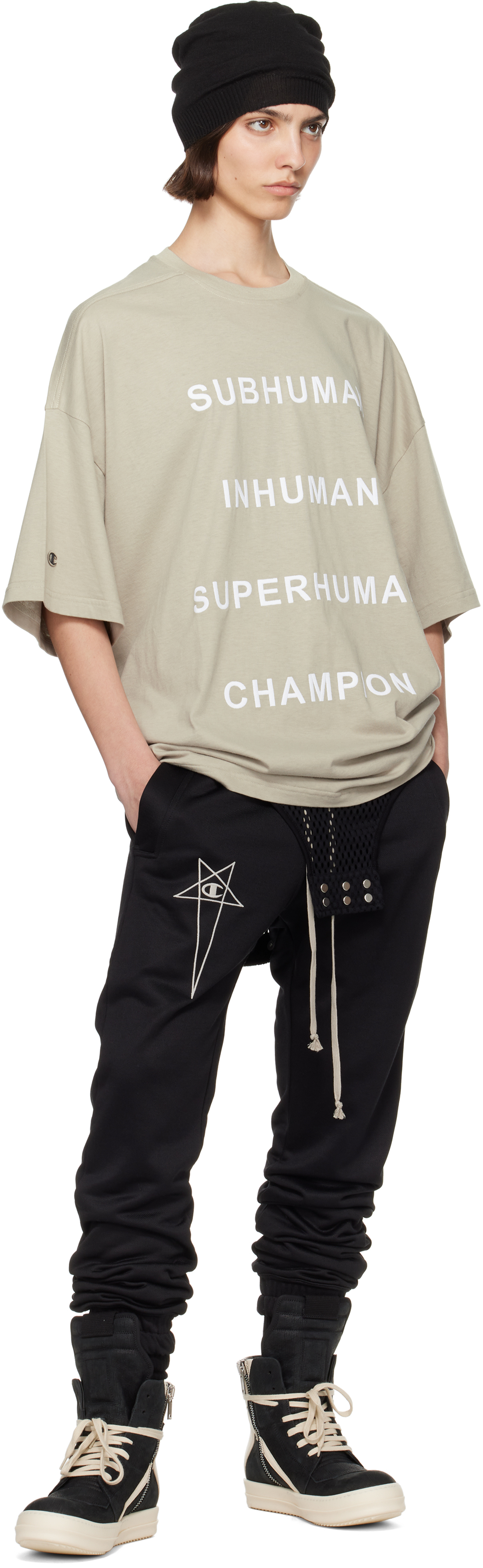 Rick Owens Off-white Champion Edition Tommy T-shirt