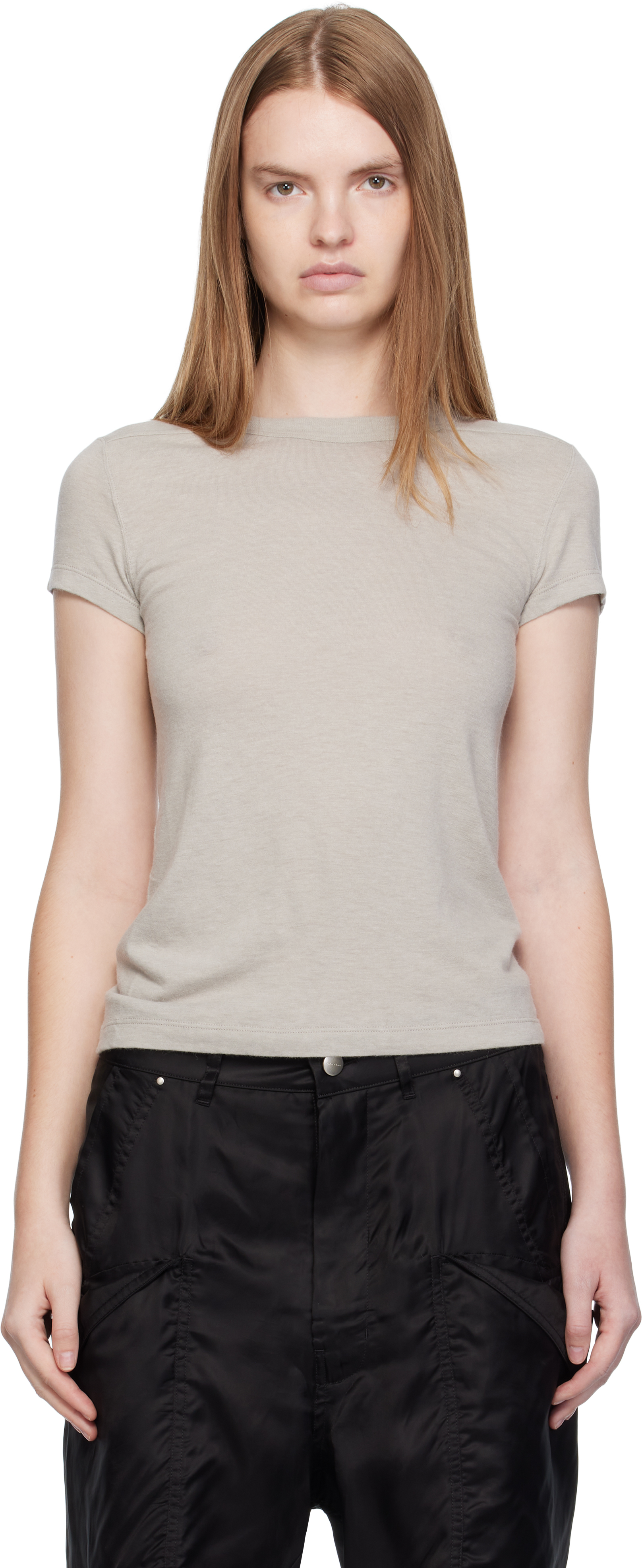 Off-White Concordians Cropped Level T-shirt by Rick Owens on Sale