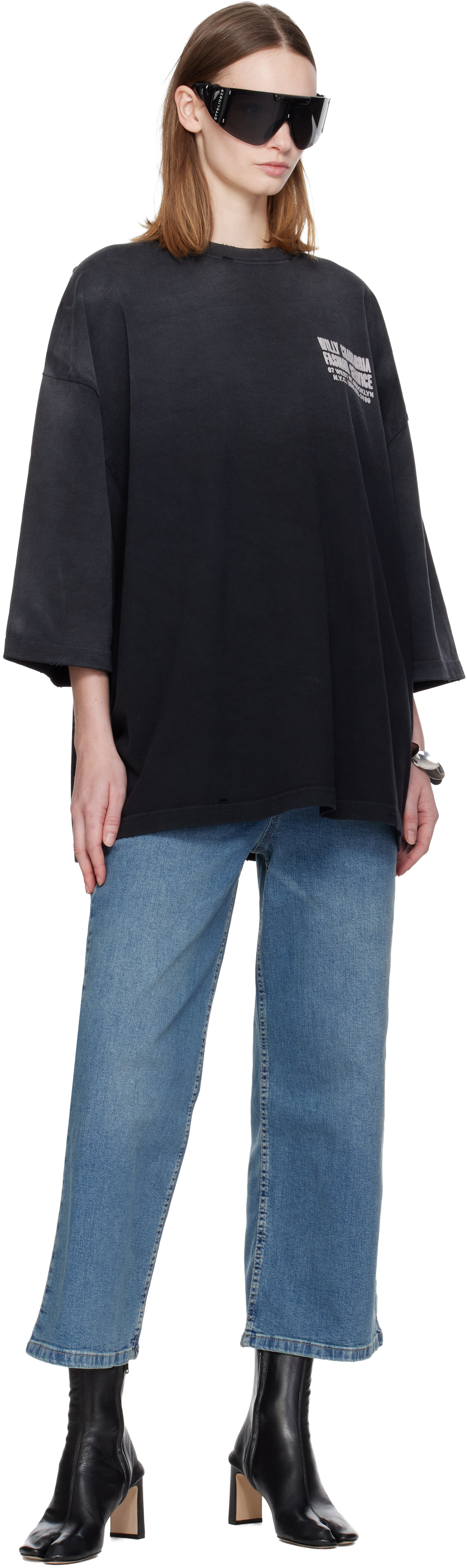 Willy Chavarria Black 'fashion Services' Buffalo T-shirt In Black