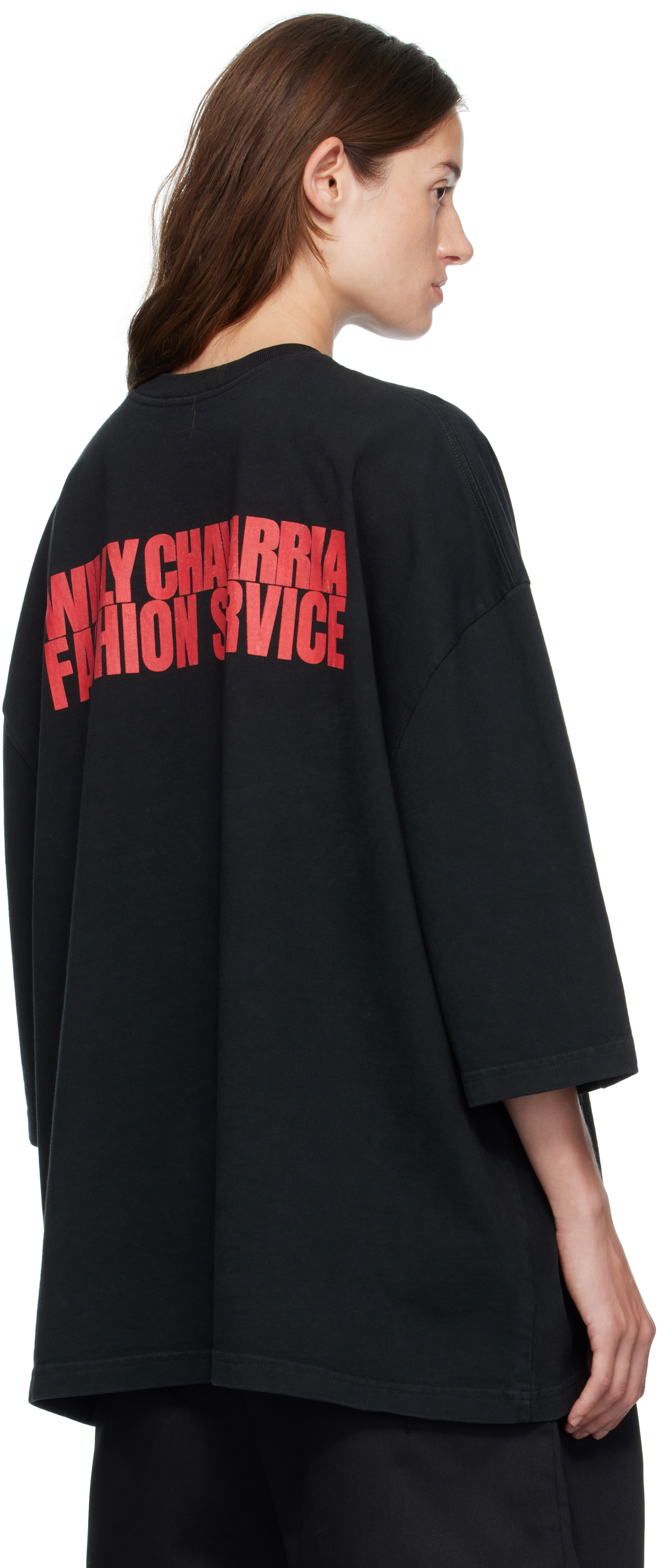 Willy Chavarria Black 'casa De Chavarria' Buffalo T-shirt In Black