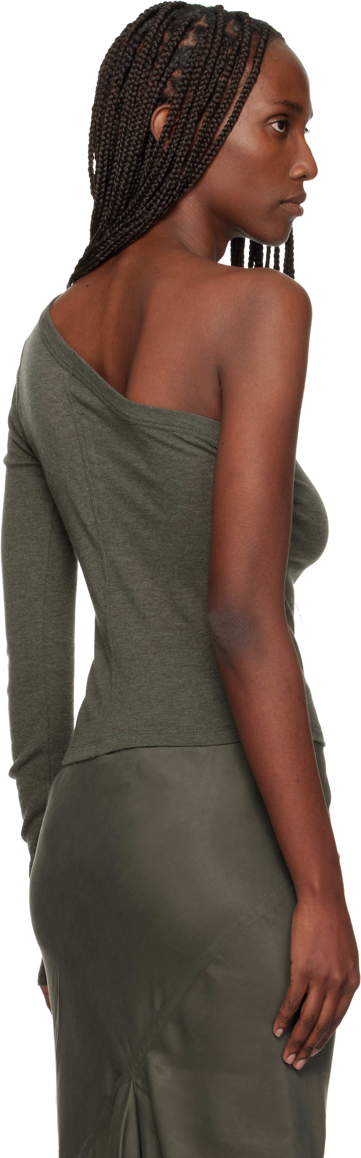 Rick Owens Khaki Concordians Ziggy T-shirt In Gray