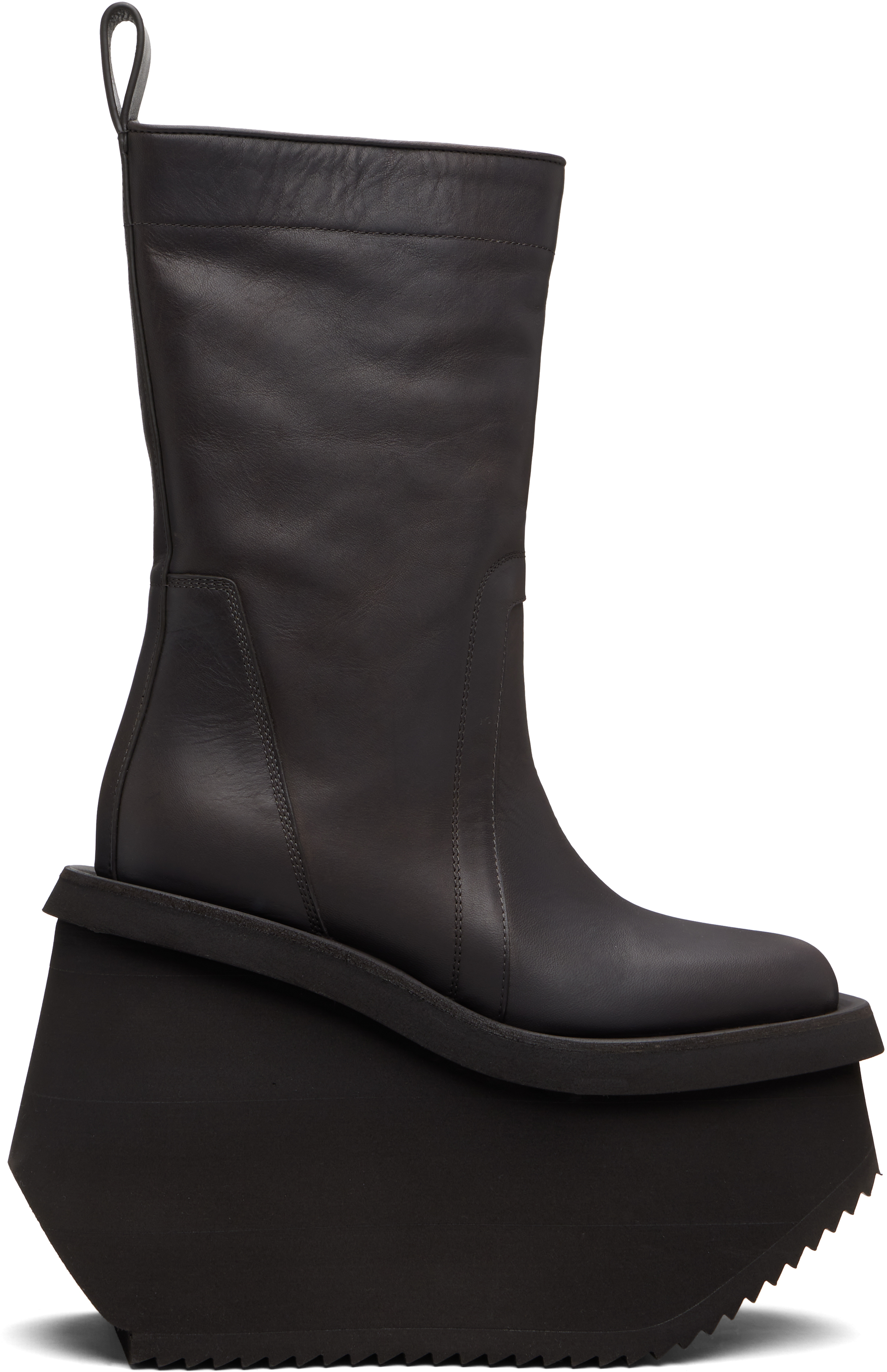 Gray Concordians Factory Boots by Rick Owens on Sale