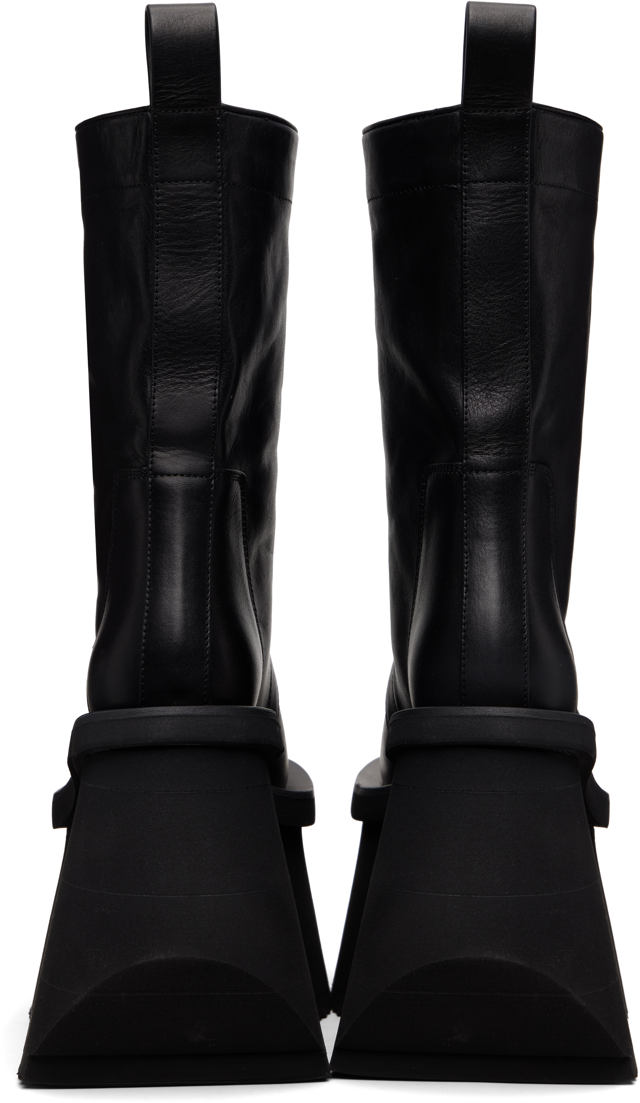 Rick Owens Black Concordians Factory Boots In Black