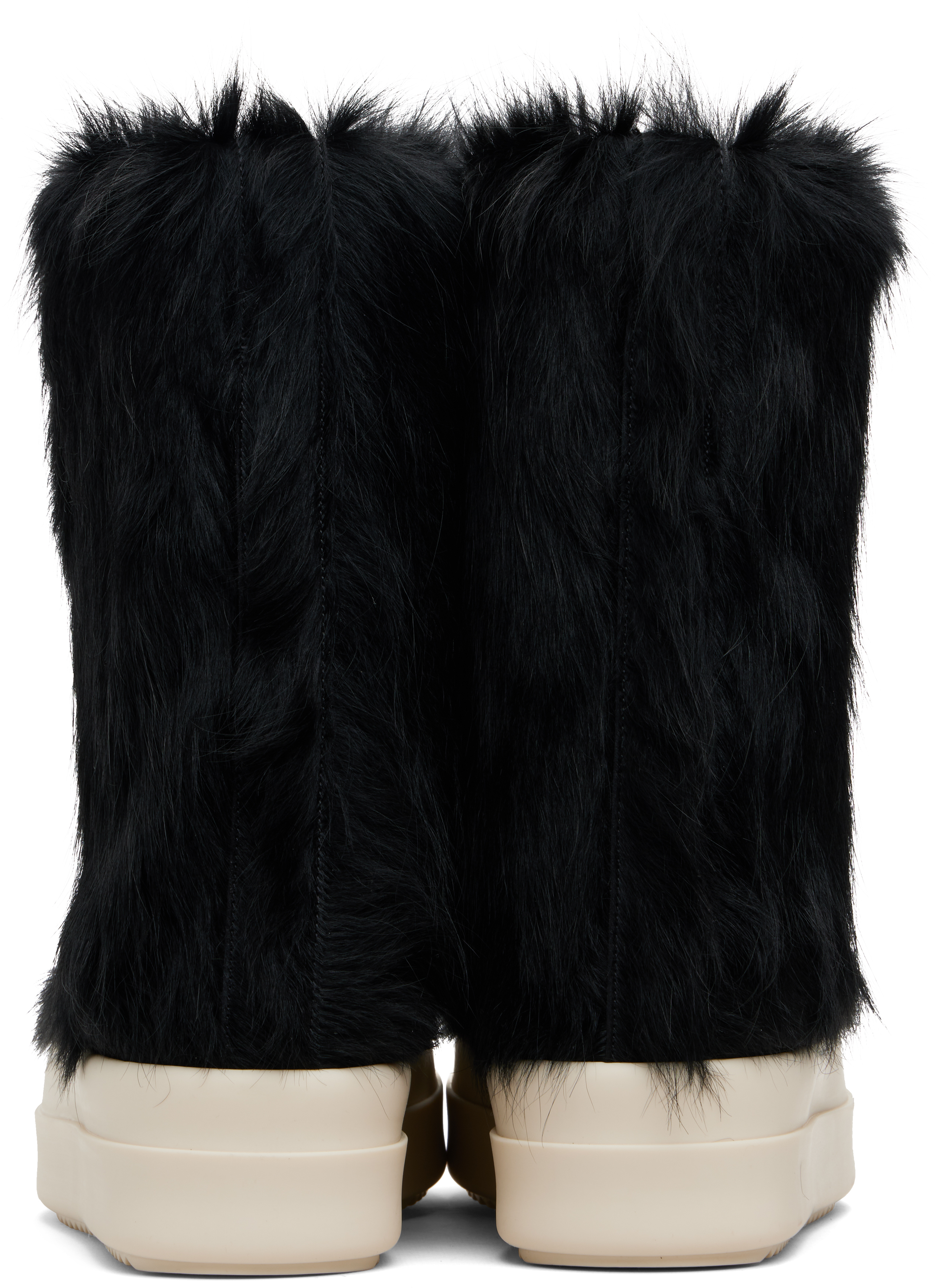 Rick Owens Black Concordians Mega Bumper Lunar Boots In Black