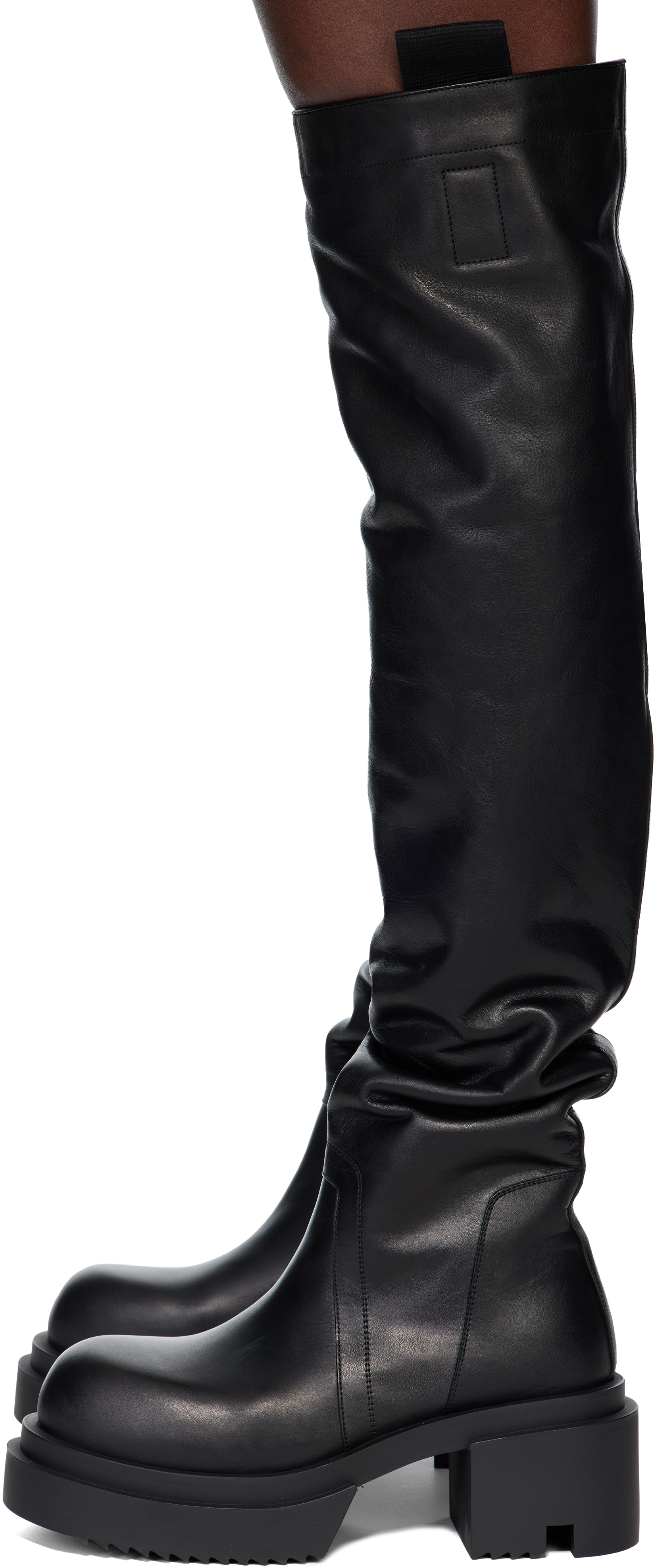Rick Owens Black Concordians Wader Bogun Tall Boots In Black