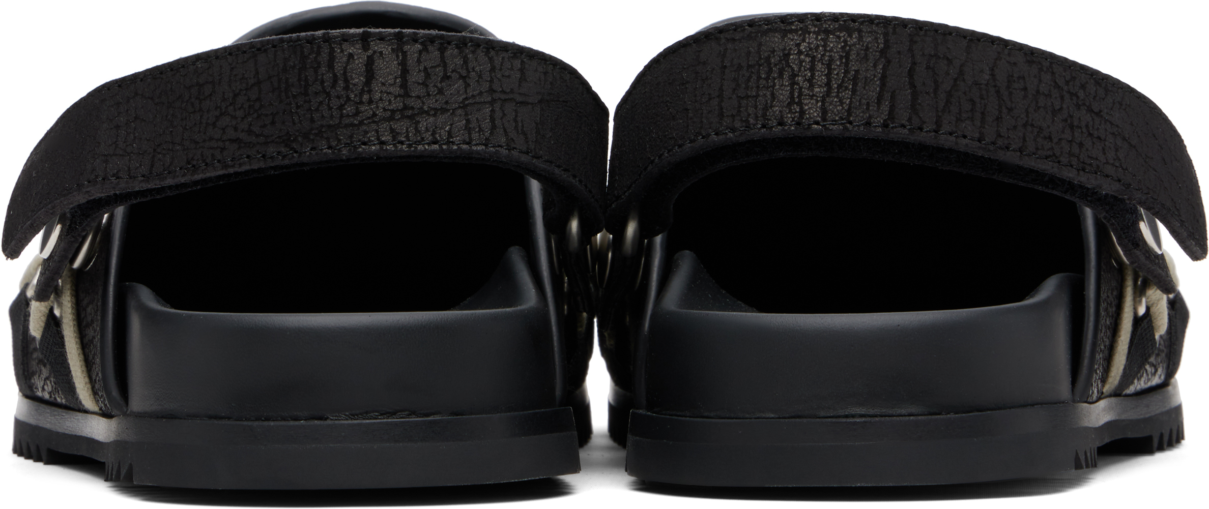 Rick Owens Black Concordians Granola Mule Loafers In Black