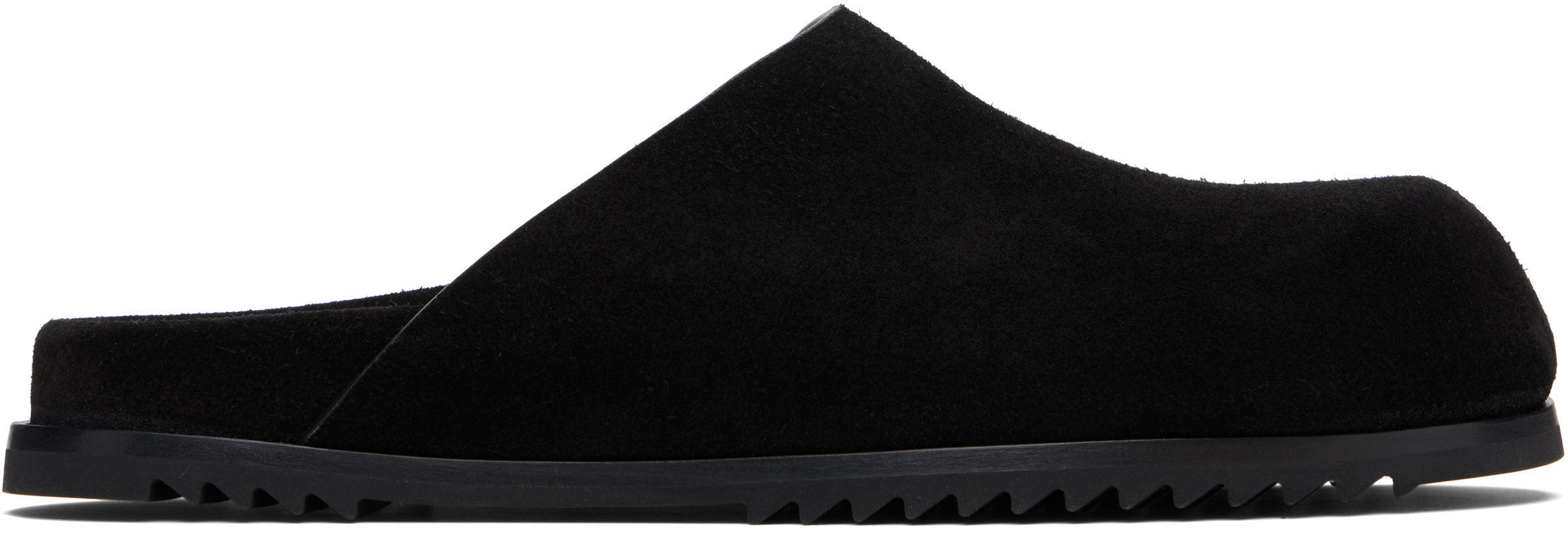Rick Owens Black Concordians Granola Mule Loafers In Black