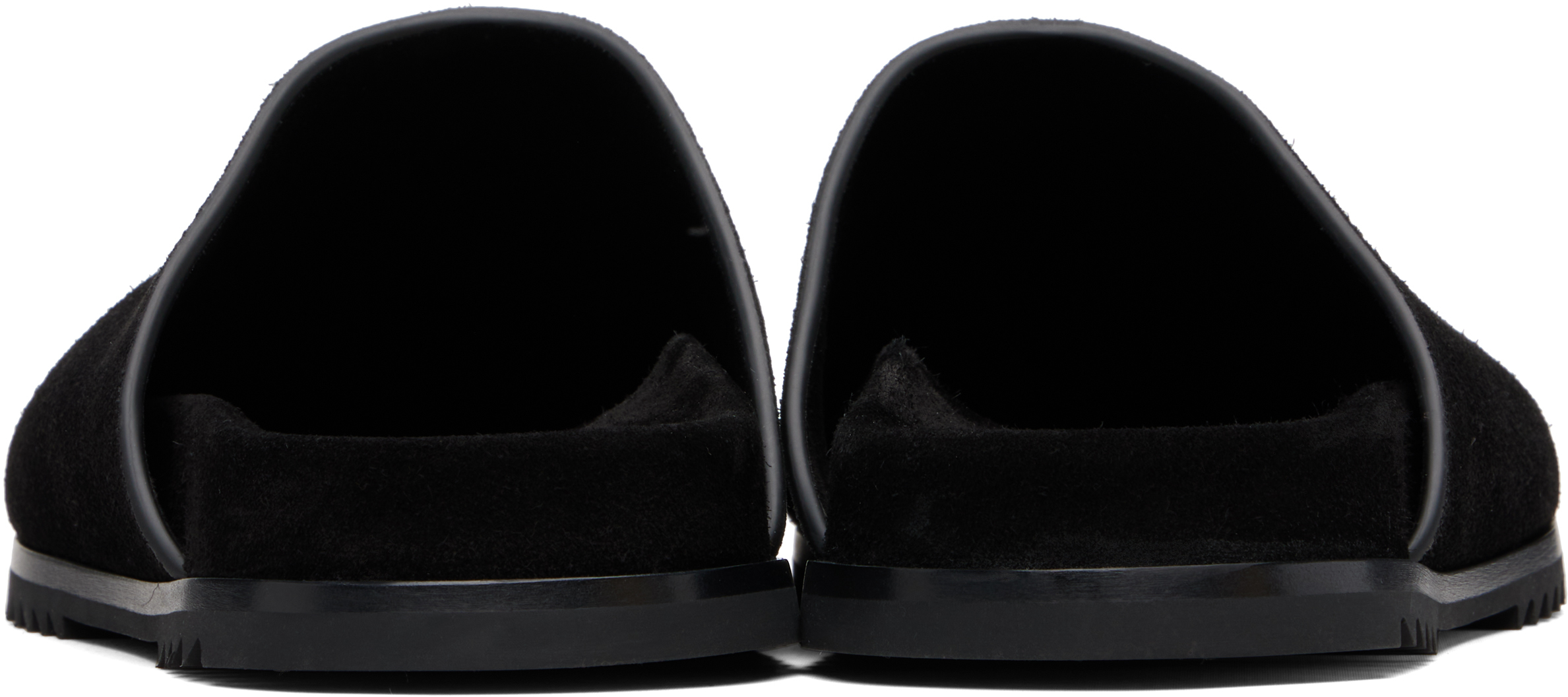 Rick Owens Black Concordians Granola Mule Loafers In Black