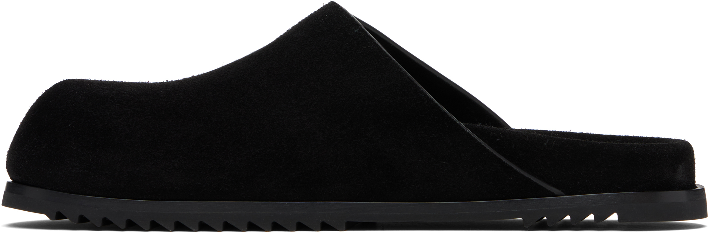Rick Owens Black Concordians Granola Mule Loafers In Black