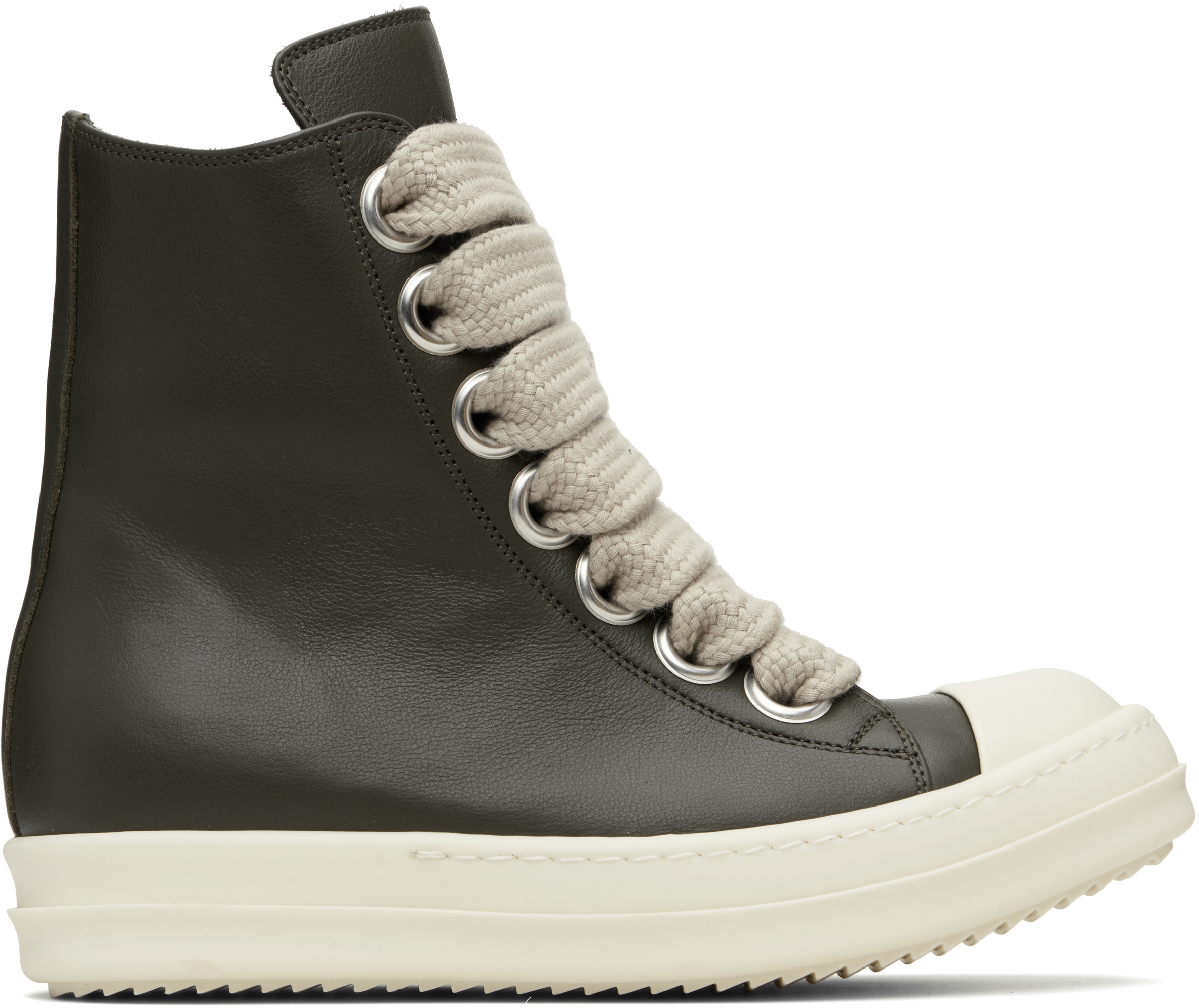 Rick Owens Ssense Exclusive Black Kembra Pfahler Edition Jumbo Lace Sneakers In Blue