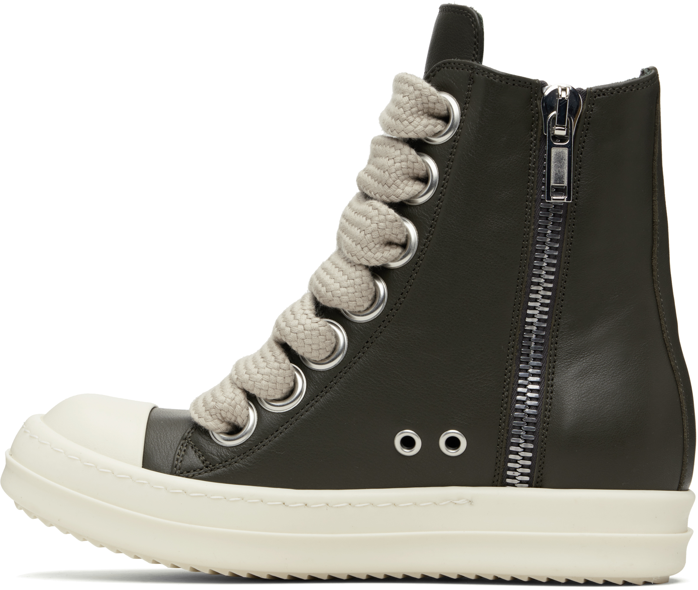 Rick Owens Ssense Exclusive Black Kembra Pfahler Edition Jumbo Lace Sneakers In Blue