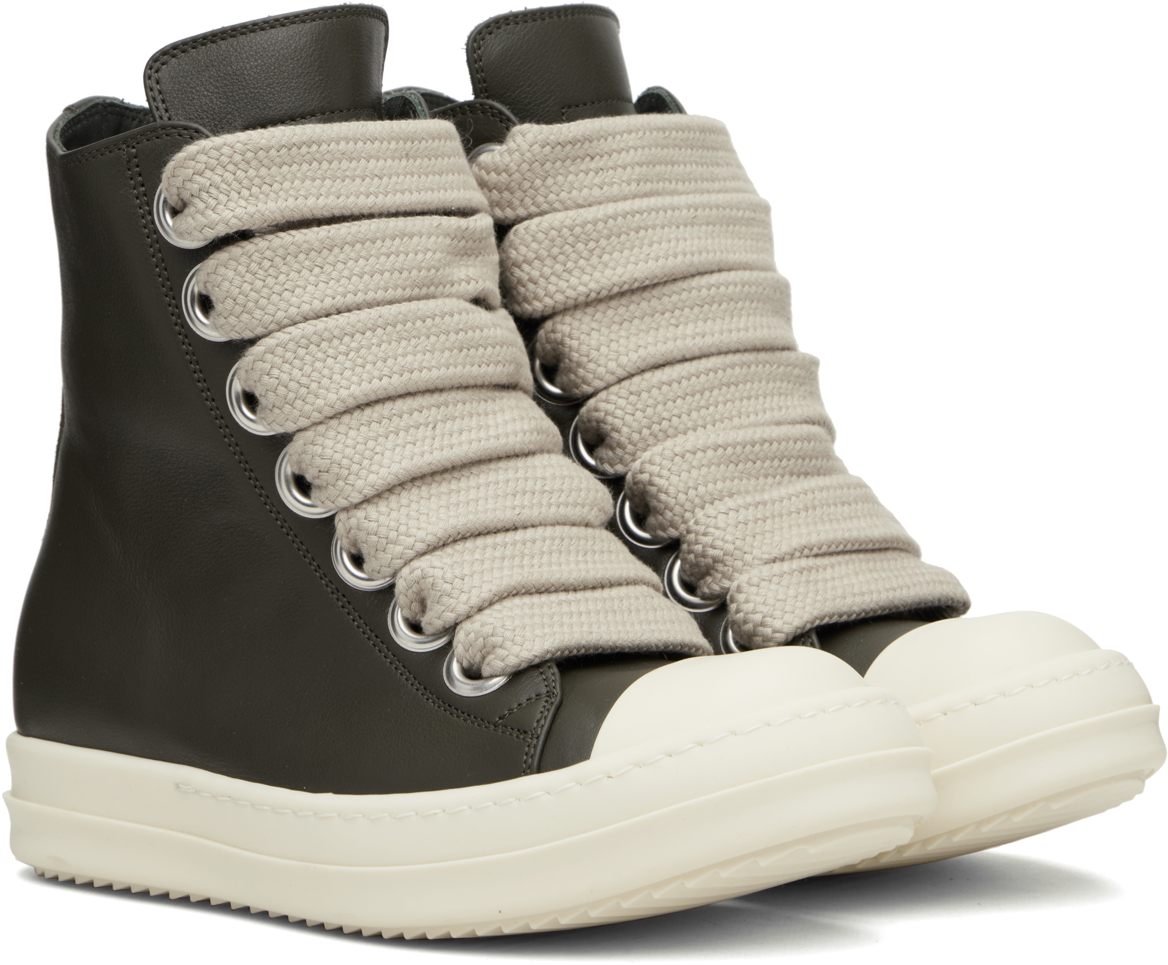 Rick Owens Ssense Exclusive Black Kembra Pfahler Edition Jumbo Lace Sneakers In Blue