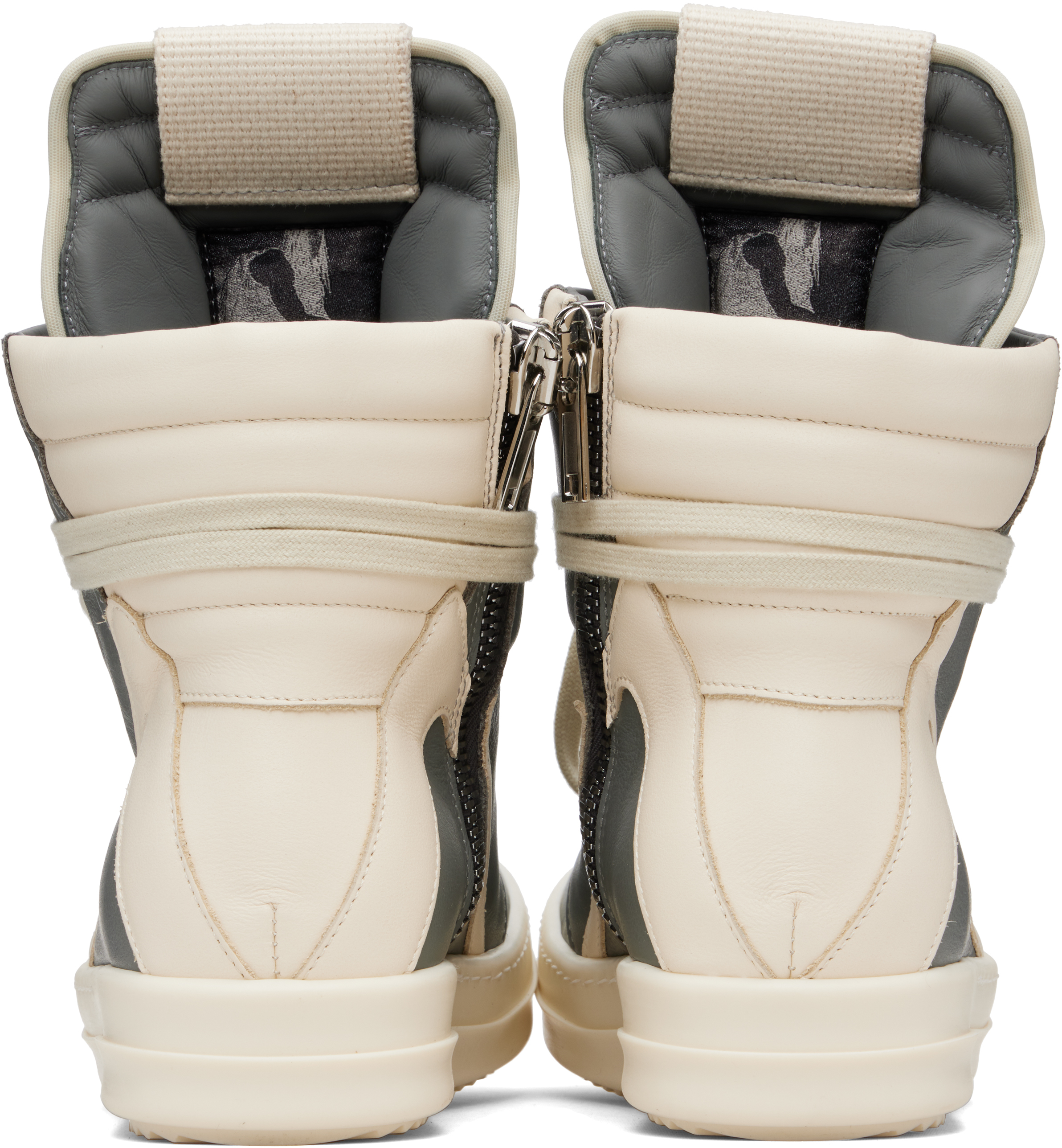 Rick Owens Gray Concordians Geobasket Sneakers In Gray