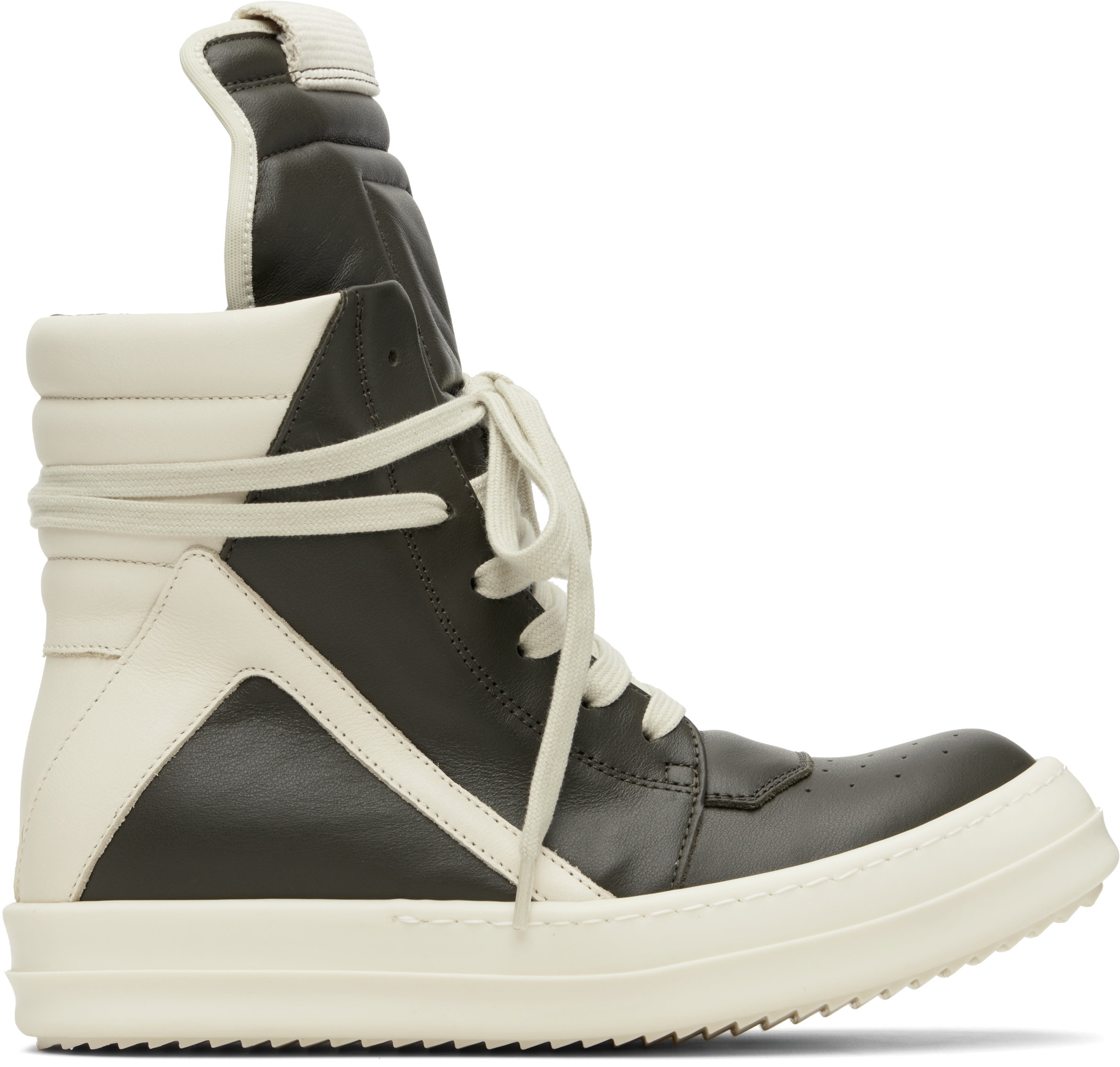 Rick Owens: Gray Concordians Geobasket Sneakers | SSENSE Rick Owens: Gray Concordians Geobasket Sneakers | SSENSE