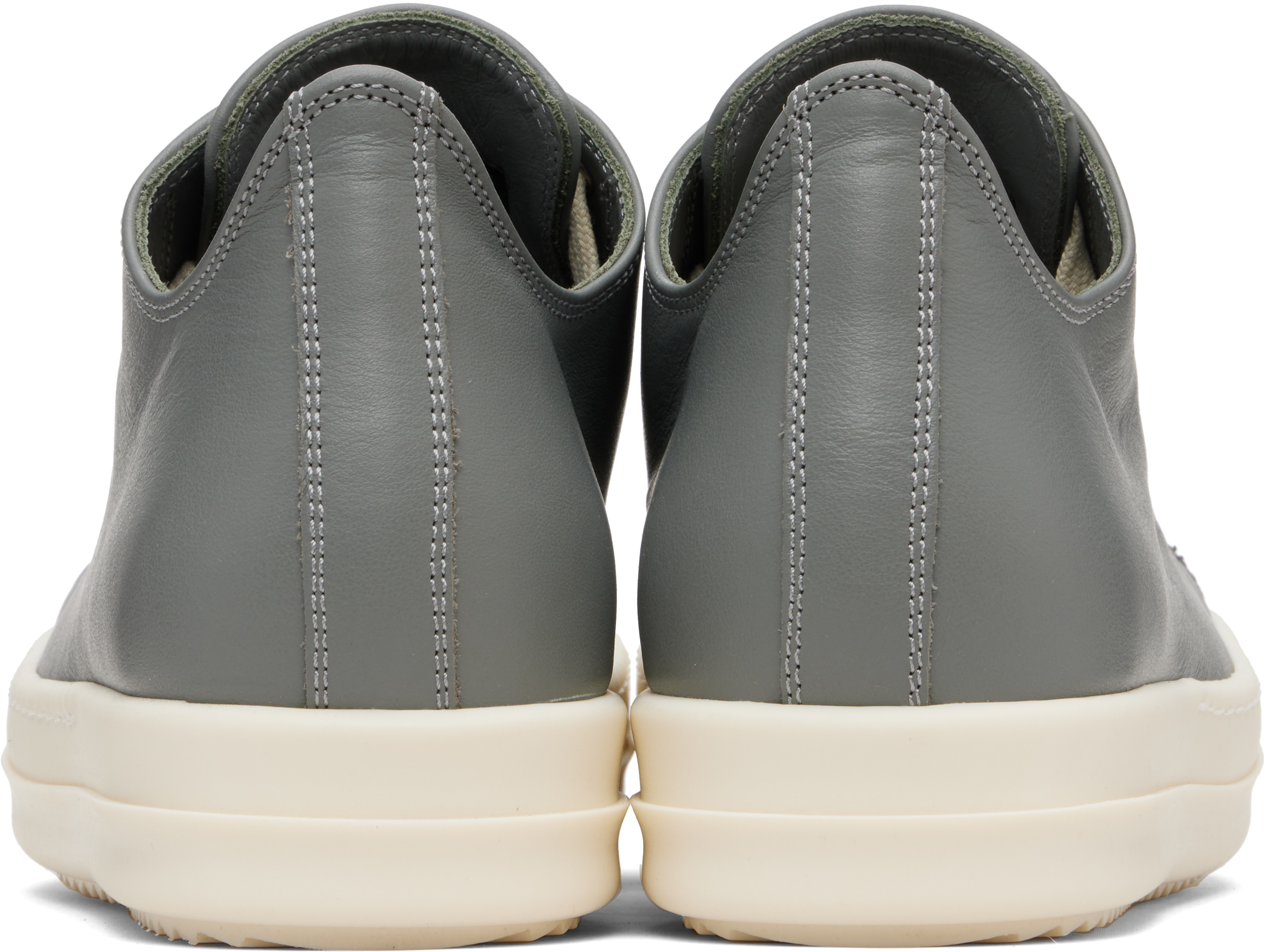 Rick Owens Gray Concordians Low Sneaks Sneakers In Gray