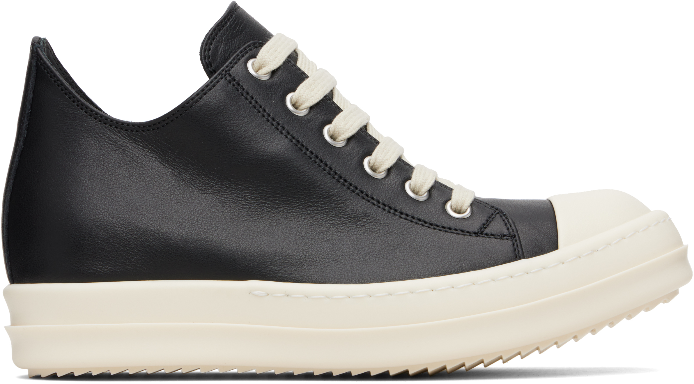 Rick Owens Lace-up Low-cut Casual Shoes In Black