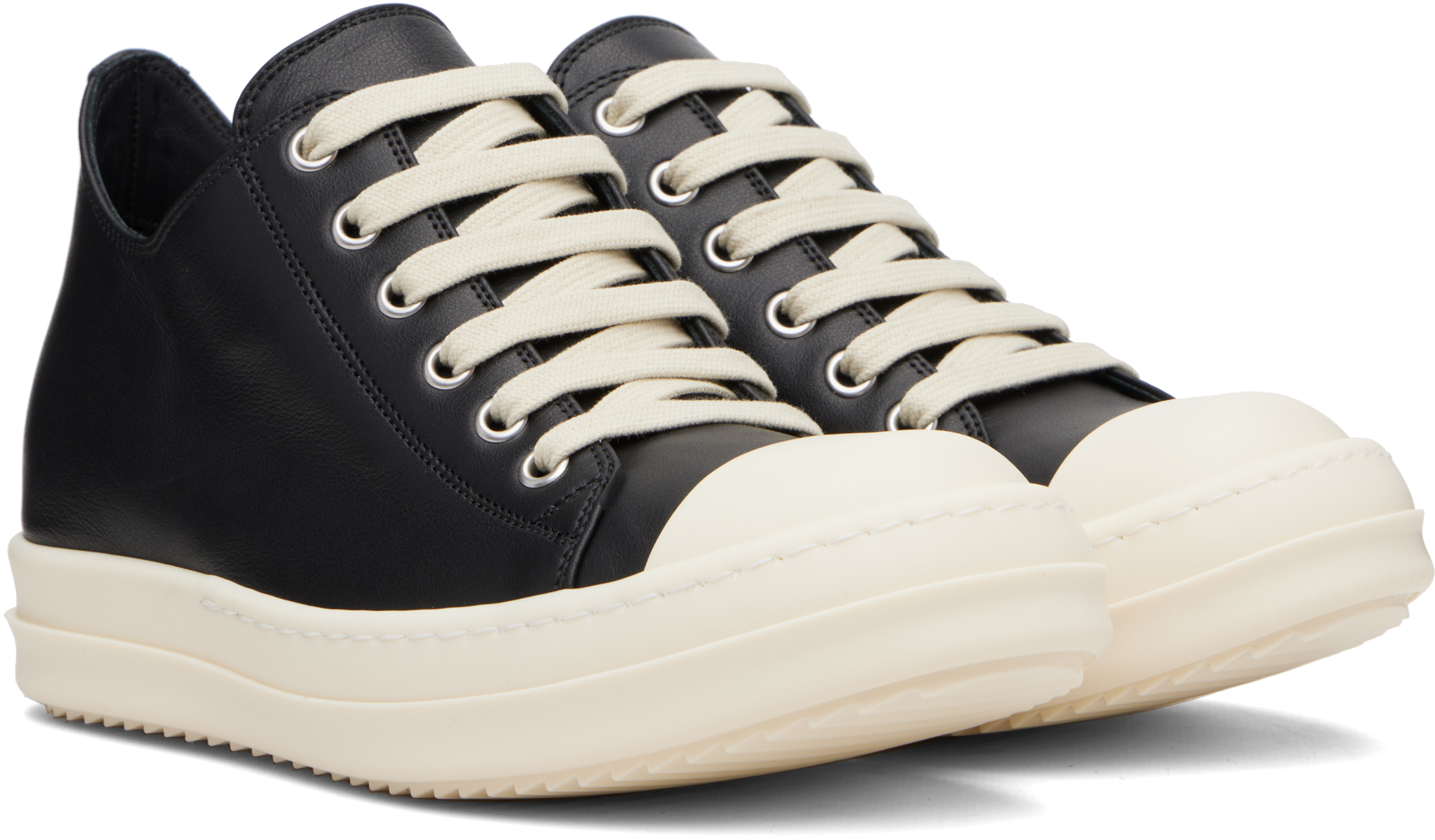 Rick Owens Lace-up Low-cut Casual Shoes In Black