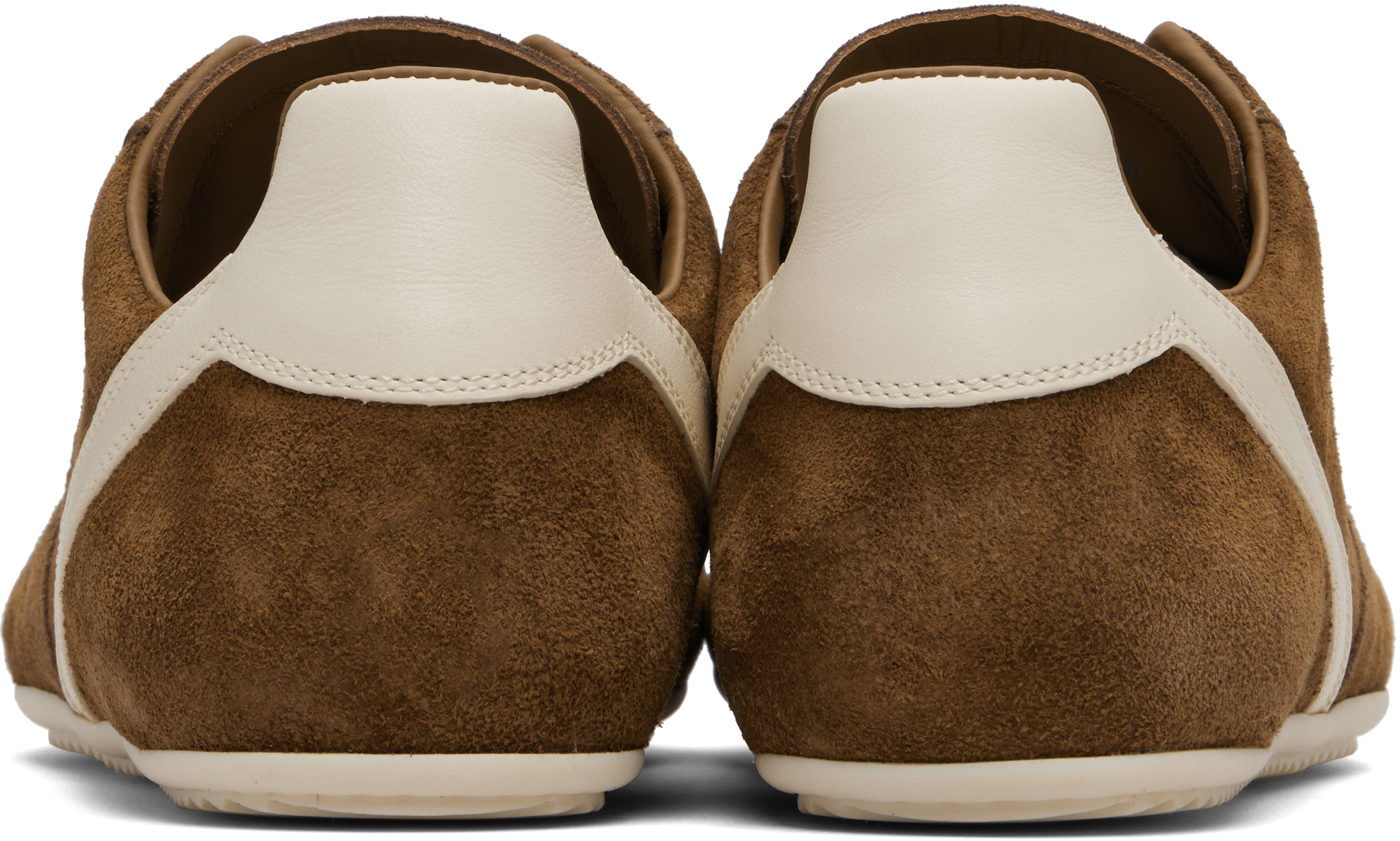 Rick Owens Tan Concordians Minimal Sneakers In Brown