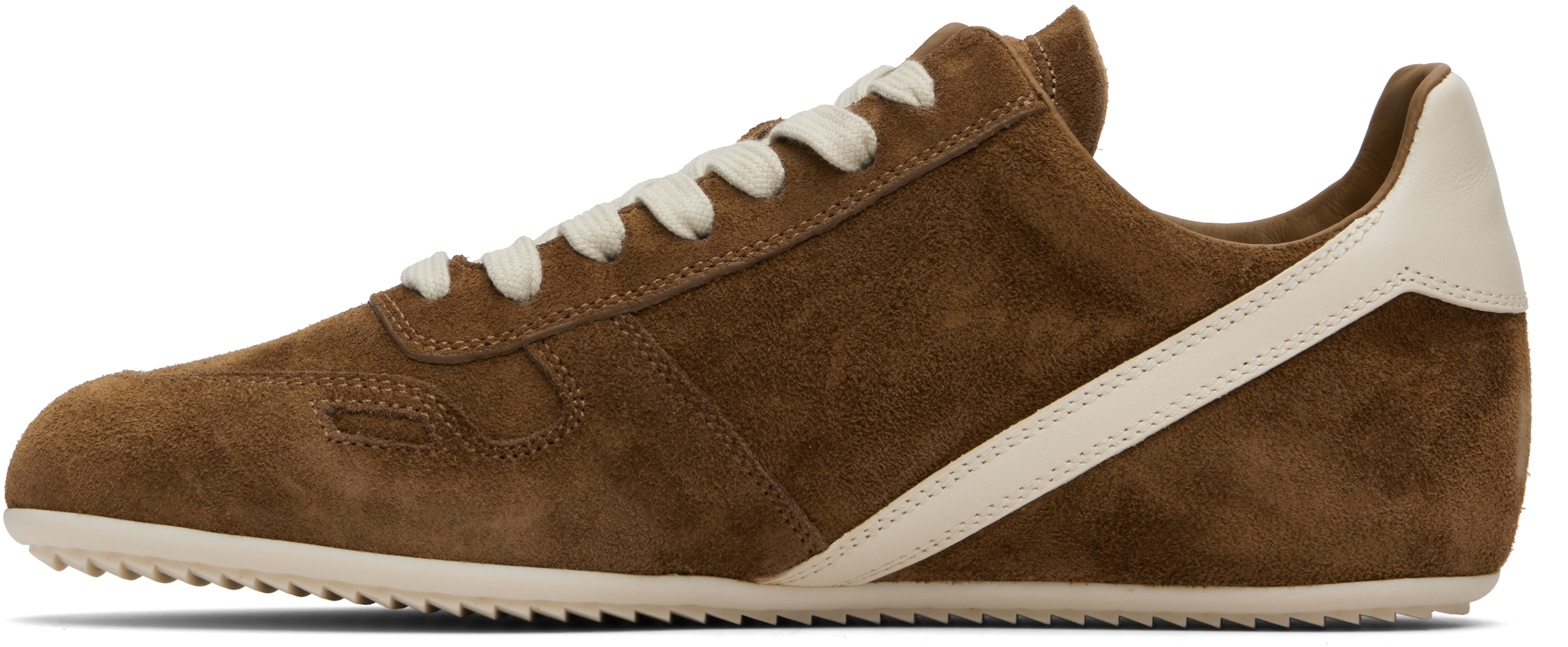 Rick Owens Tan Concordians Minimal Sneakers In Brown