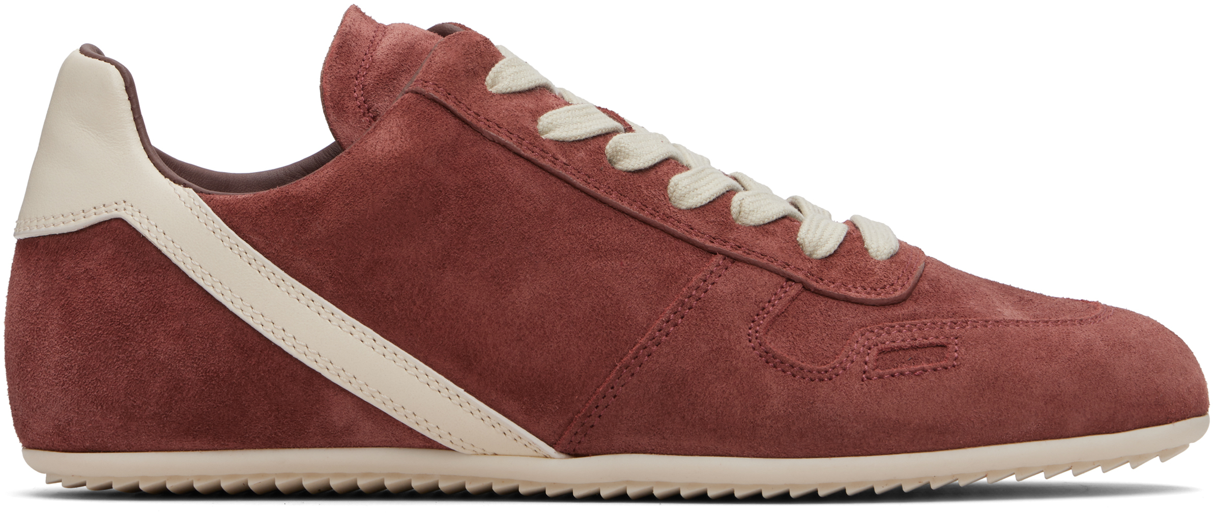 Rick Owens Pink Concordians Minimal Sneakers In Brown