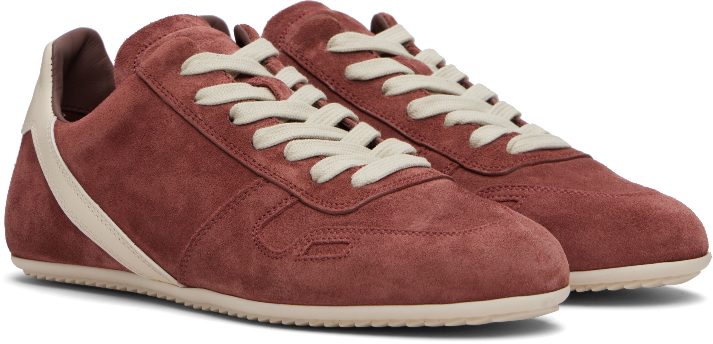 Rick Owens Pink Concordians Minimal Sneakers In Brown