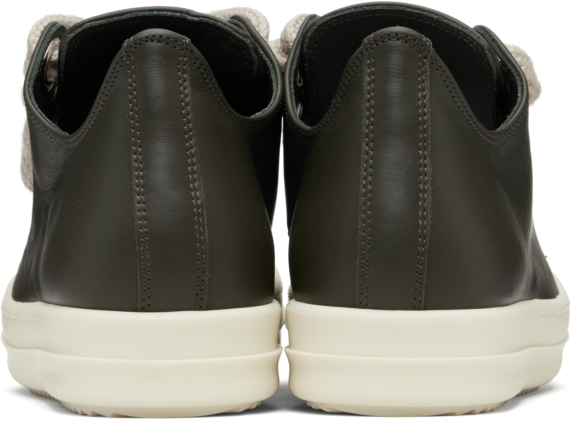 Rick Owens Black Concordians Jumbolace Low Sneaks Sneakers In Gray