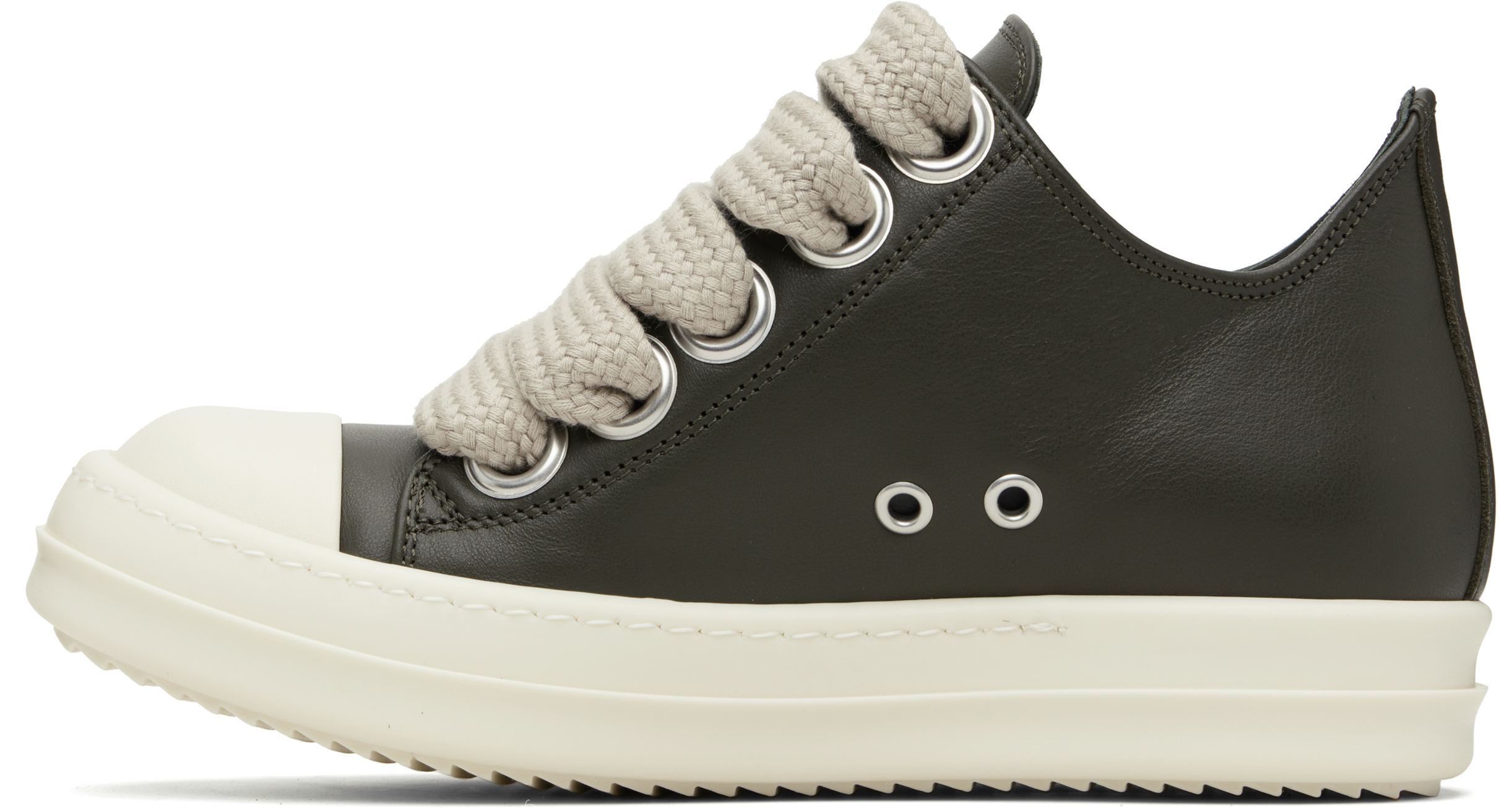 Rick Owens Black Concordians Jumbolace Low Sneaks Sneakers In Gray