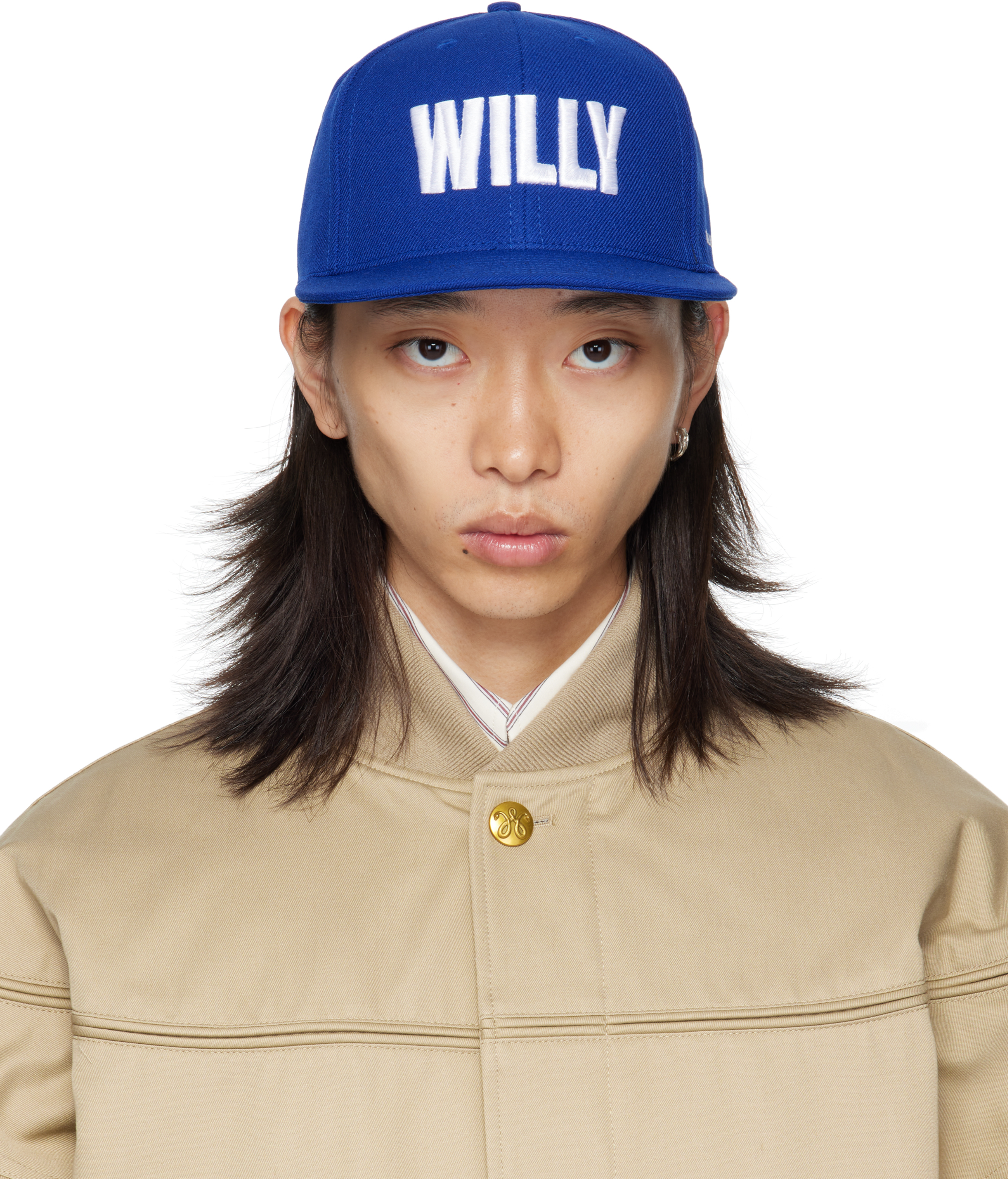 Willy Chavarria Blue 'willy' Cap In Brown