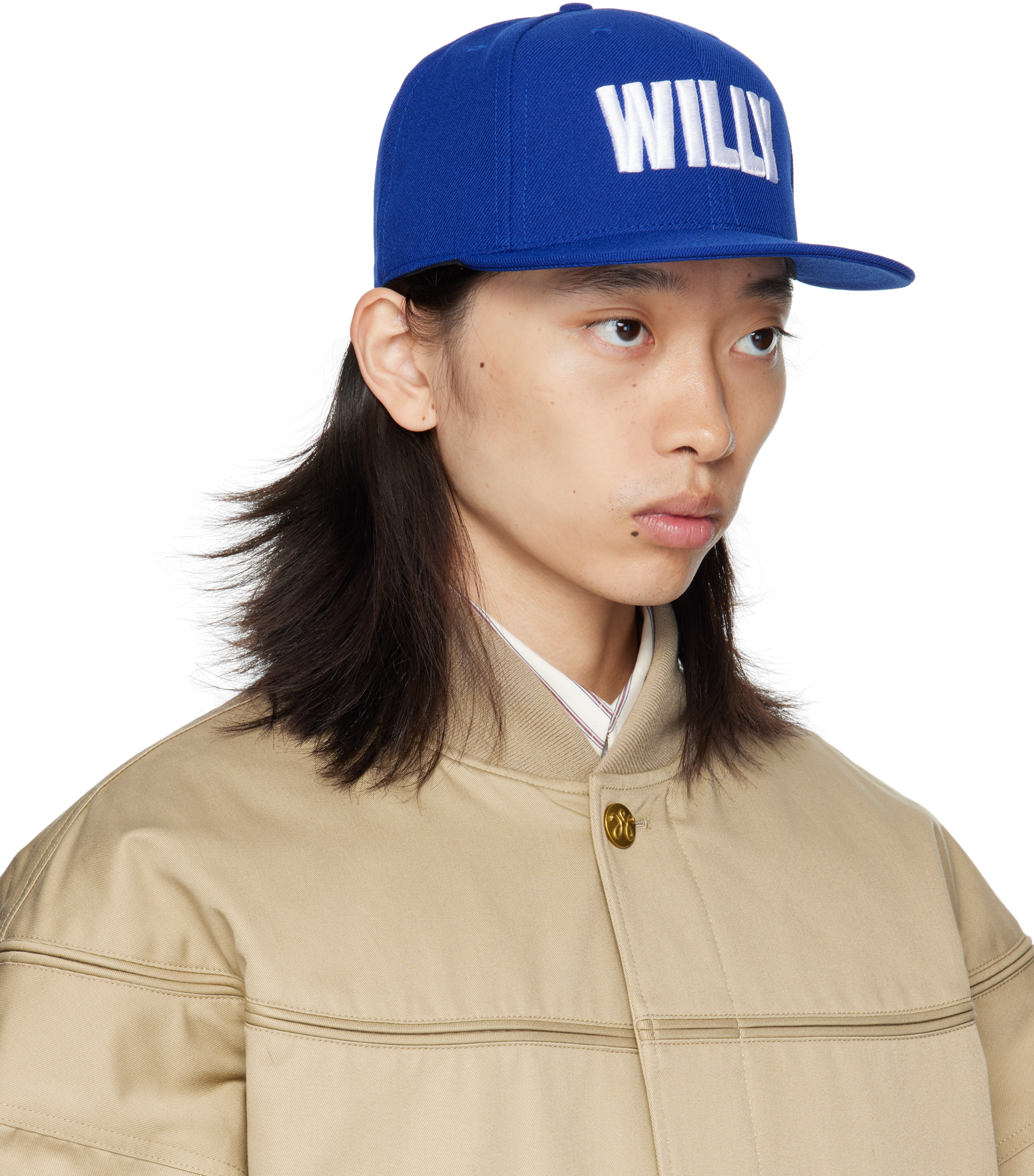 Willy Chavarria Blue 'willy' Cap In Brown