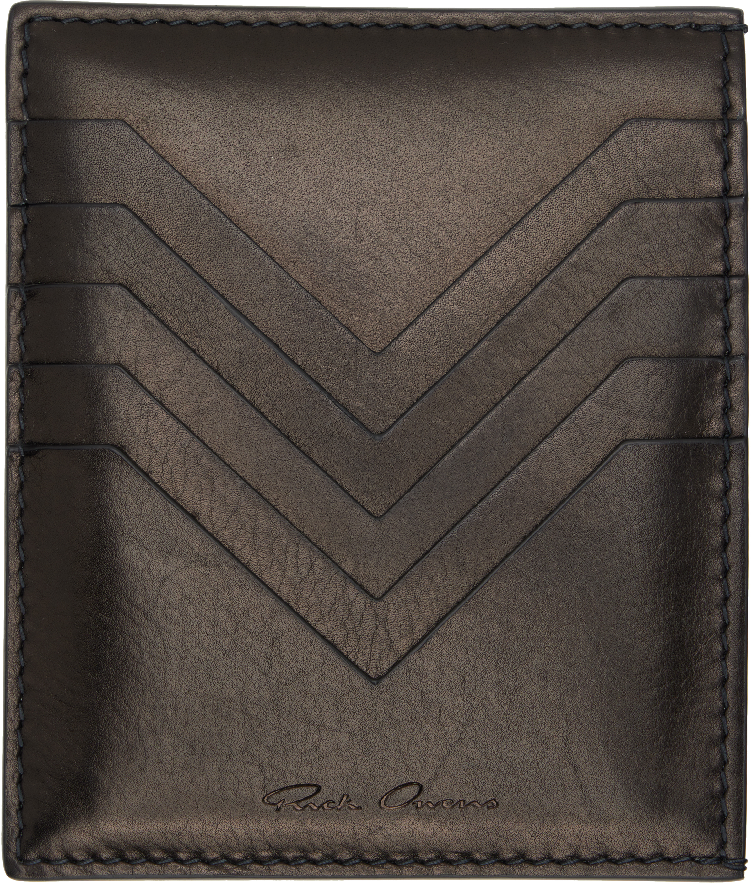 Rick Owens Black Concordians Square Card Holder In Black