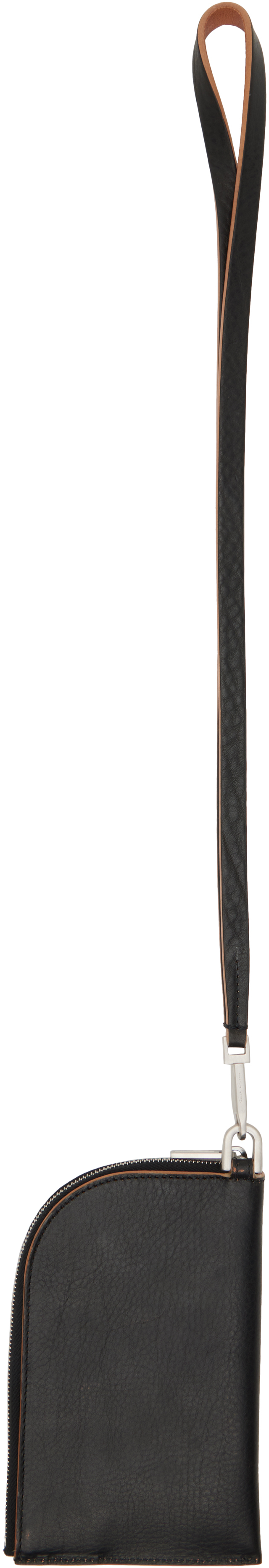 Rick Owens Black Concordians Neckwallet In Black