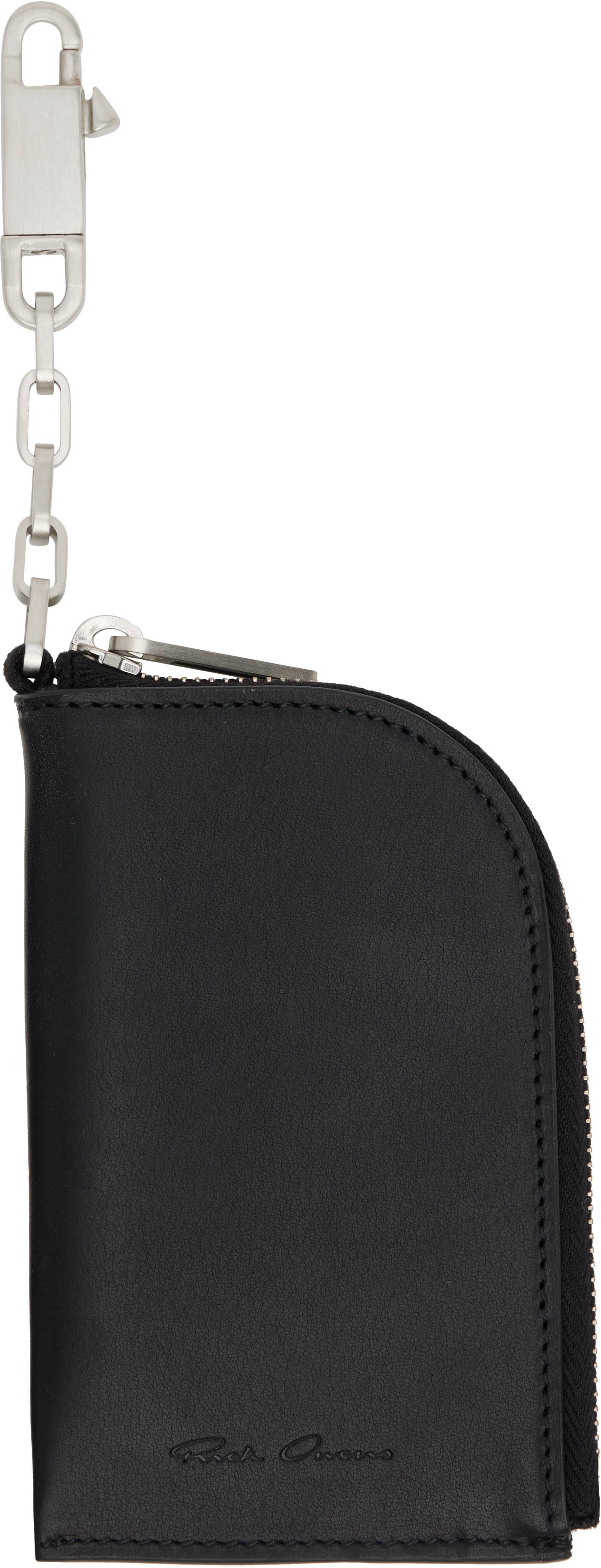 Rick Owens Black Concordians Hook Wallet In Black