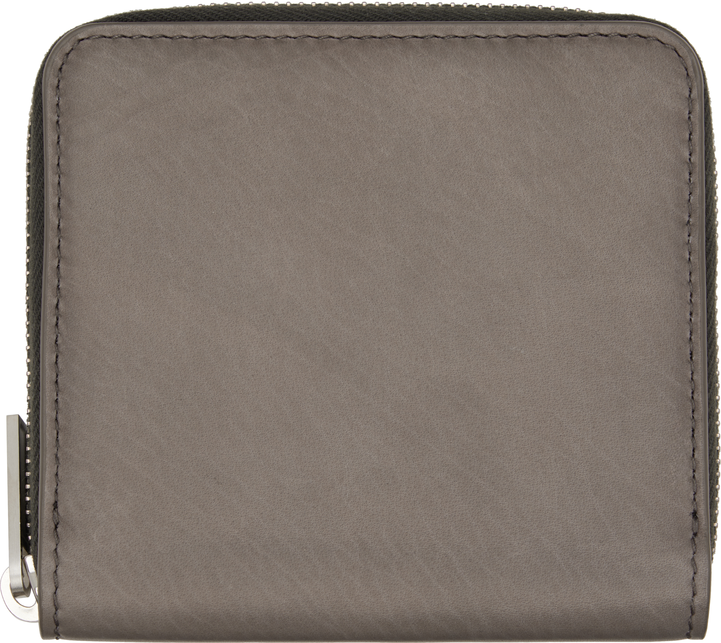 Rick Owens Gray Concordians Zipped Wallet In Sand