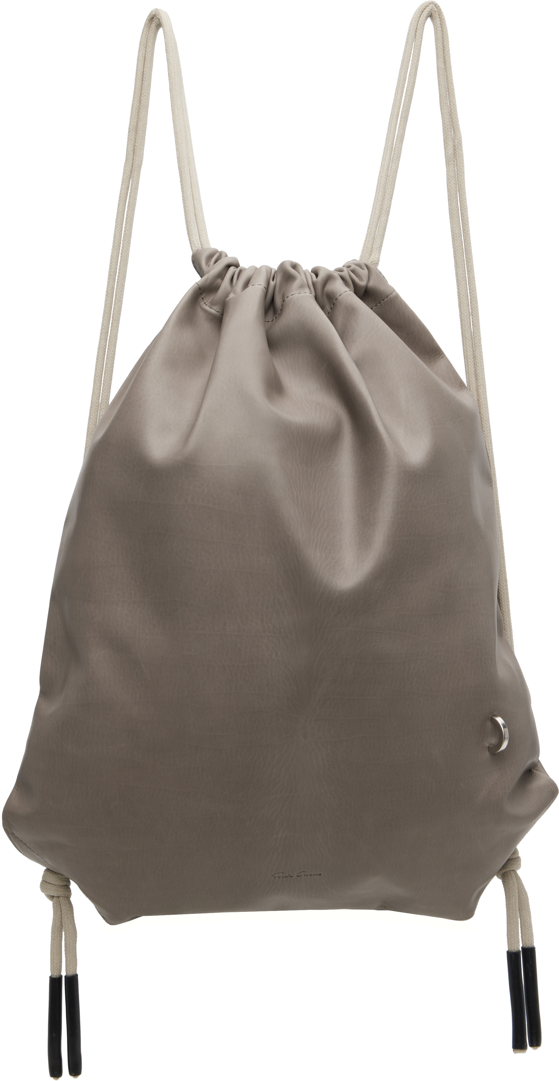 Rick Owens Gray & Off-white Concordians Drawstring Backpack