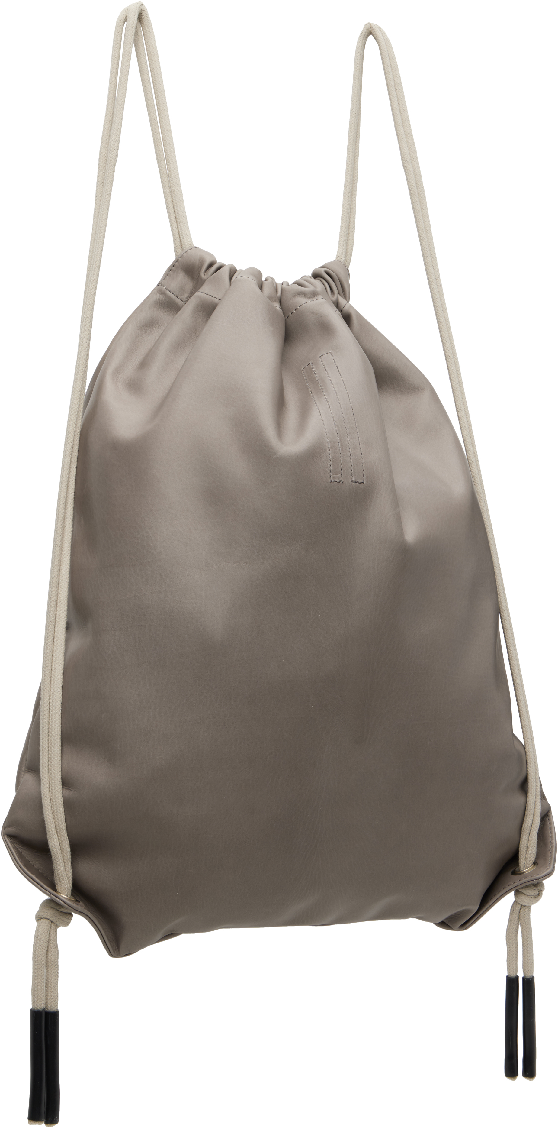 Rick Owens Gray & Off-white Concordians Drawstring Backpack