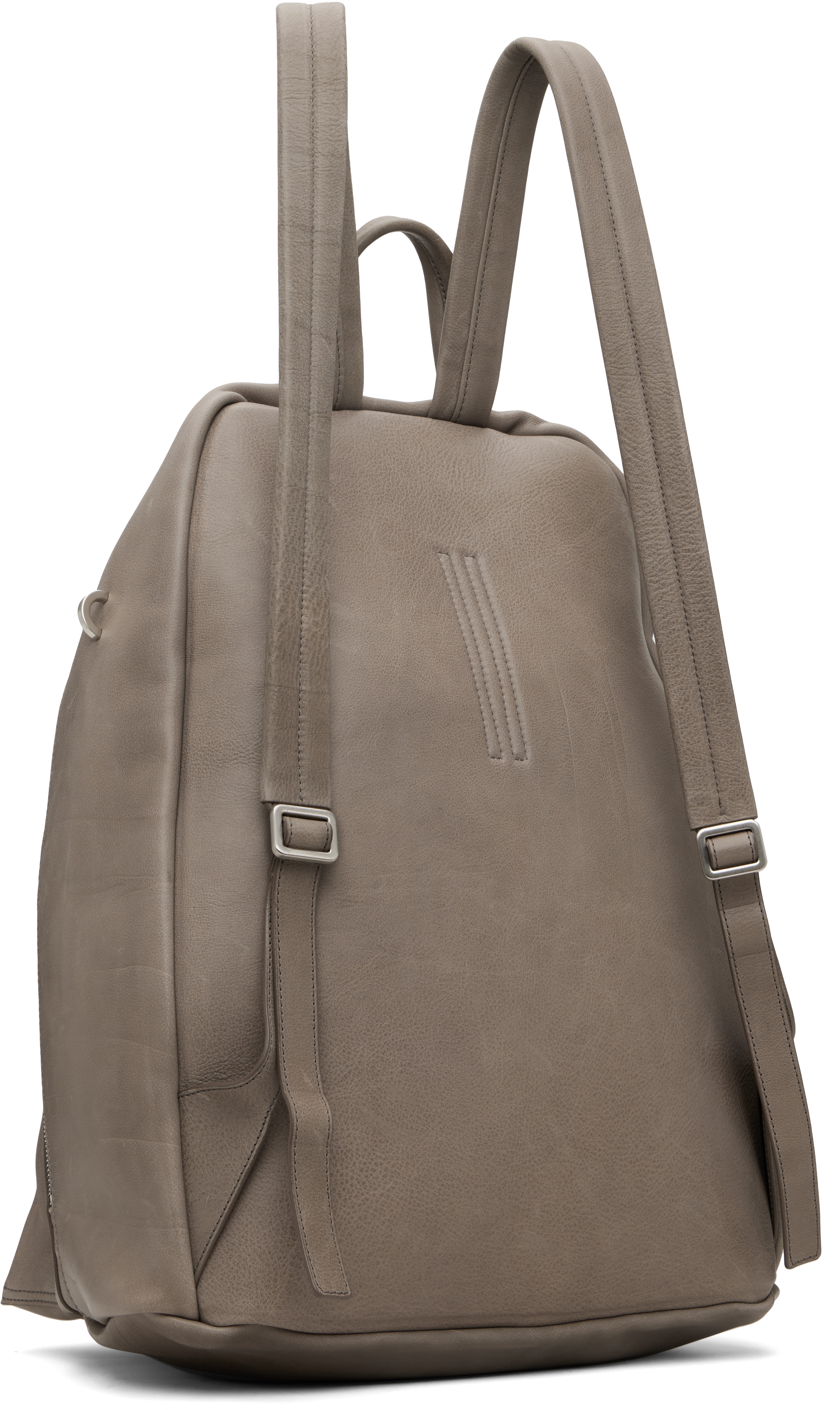 Rick Owens Gray Concordians Soft Buffalo Backpack In Sand