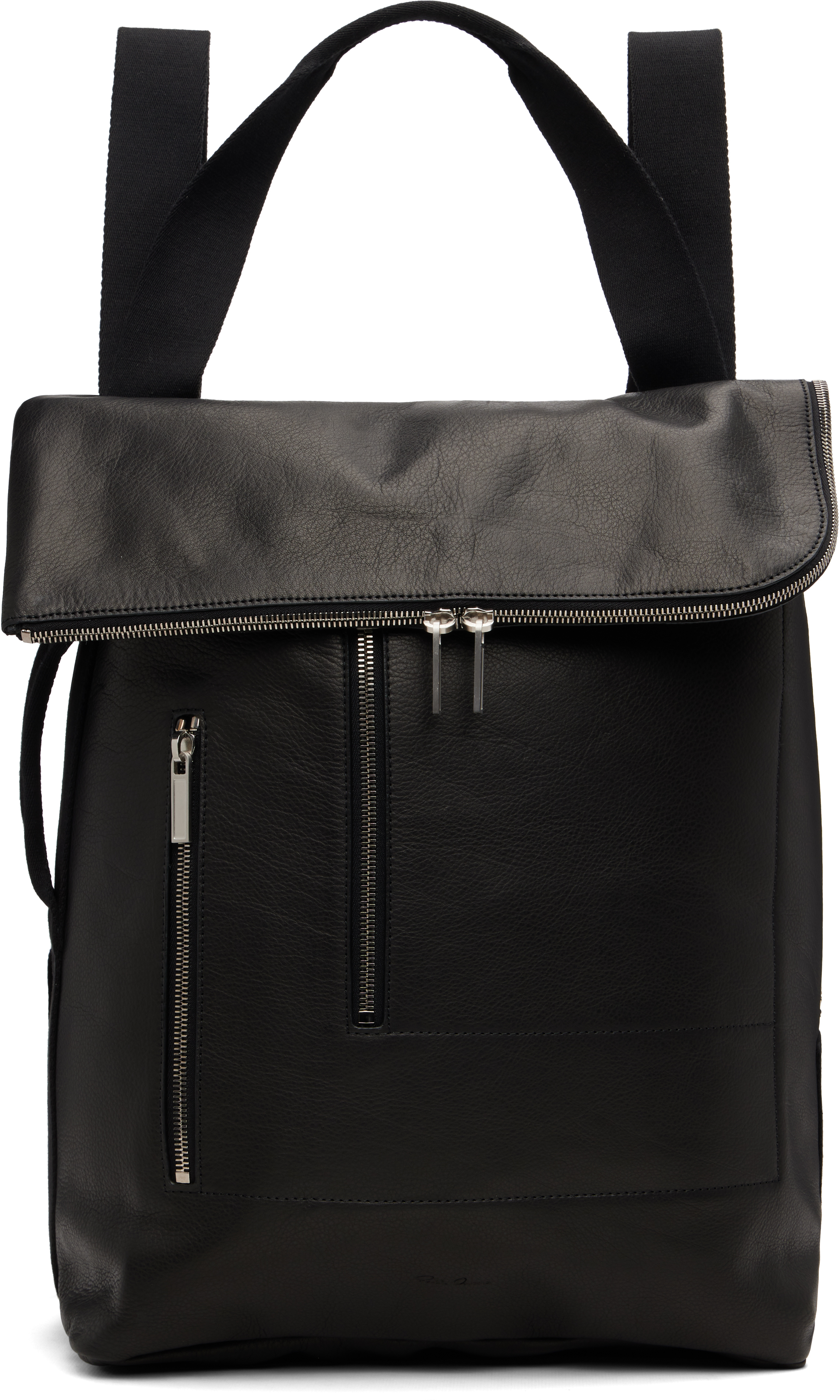Black Concordians Cargo Backpack by Rick Owens on Sale