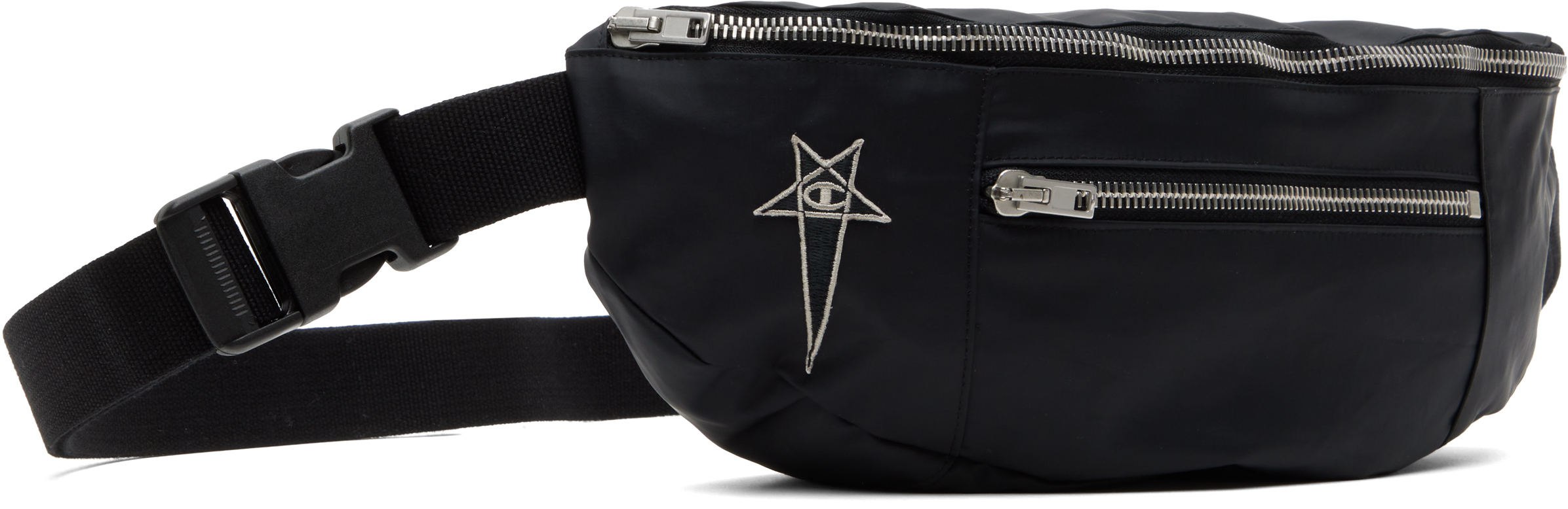 Rick Owens Black Champion Edition Nylon Belt Bag